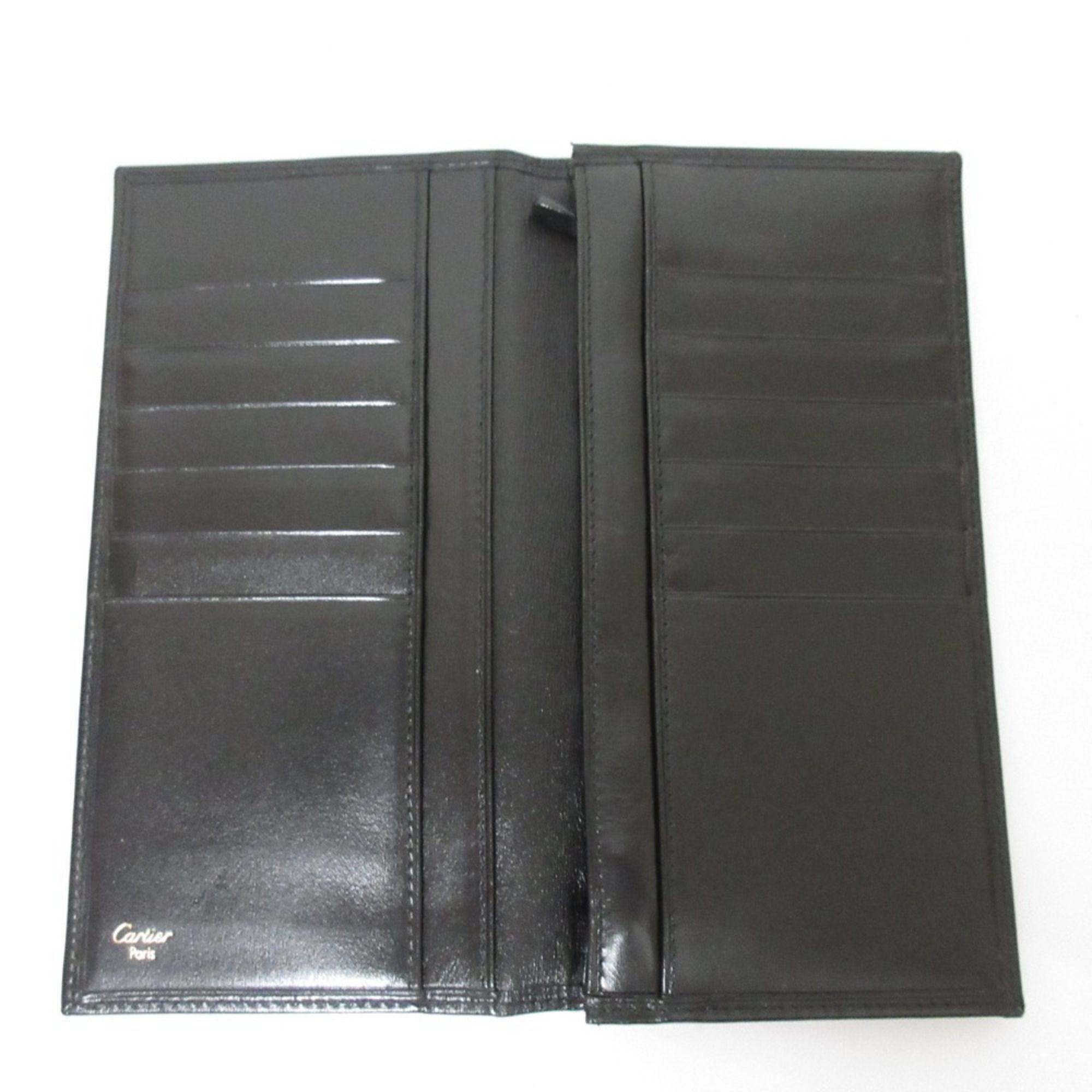 Leather Long Wallet (Bi-Fold) (Pre-Owned) - Cartier - Modalova