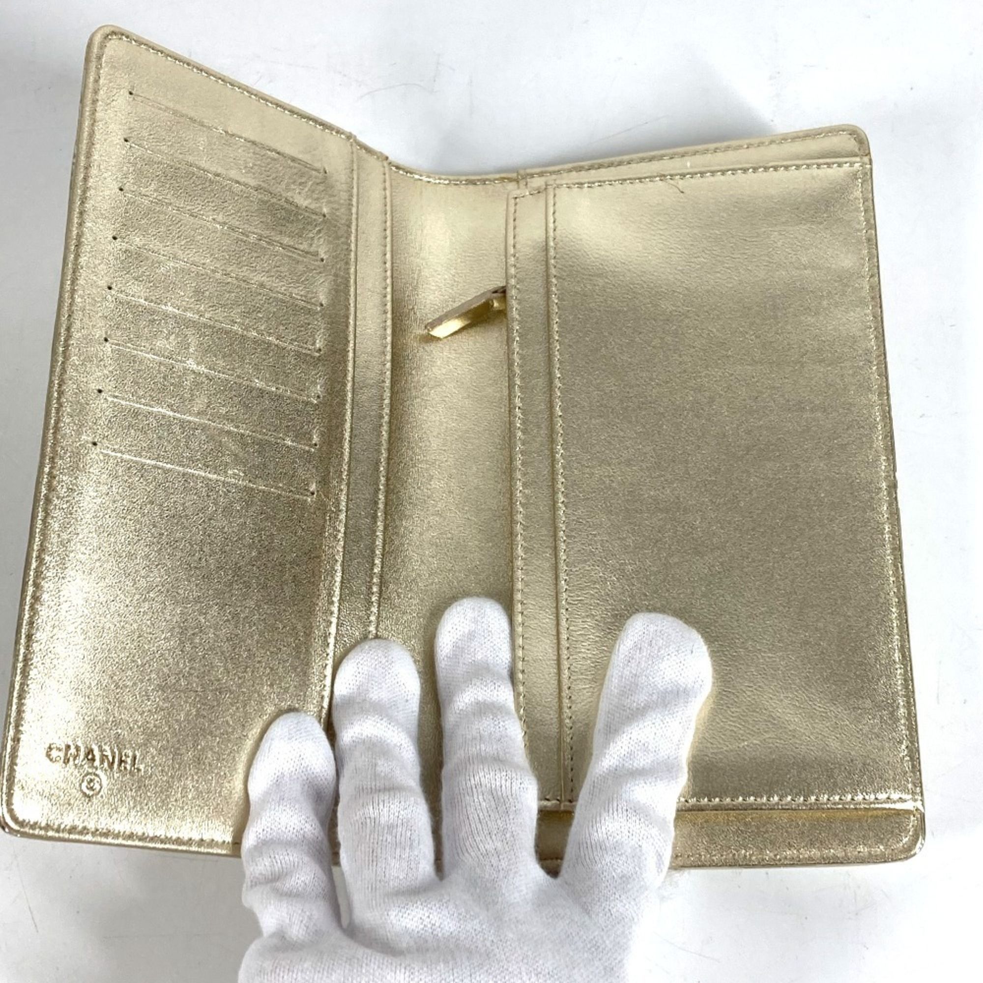 Leather Long Wallet (Bi-Fold) (Pre-Owned) - Chanel - Modalova