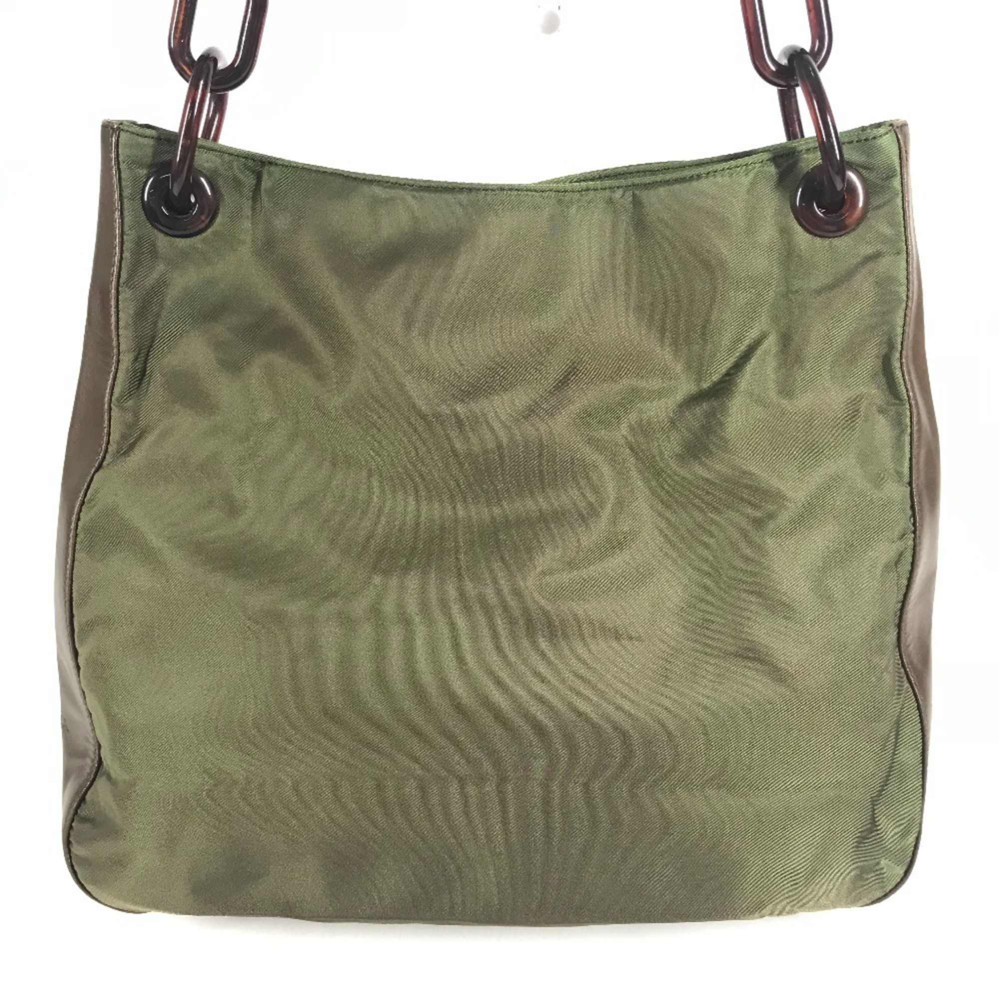 Leather Nylon Shoulder Bag Tote Bag (Pre-Owned) - Prada - Modalova