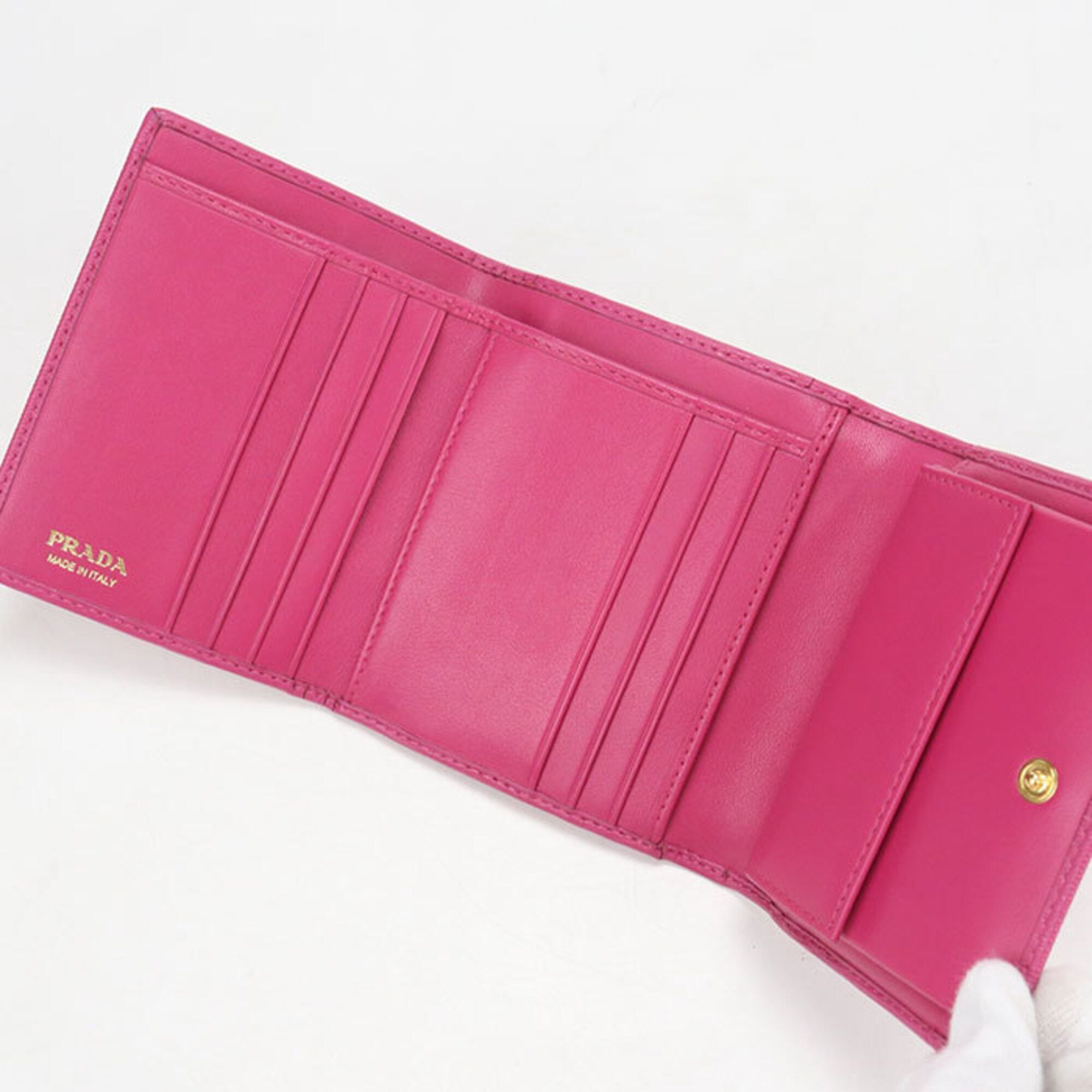 Leather Wallet (Tri-Fold) (Pre-Owned) - Prada - Modalova