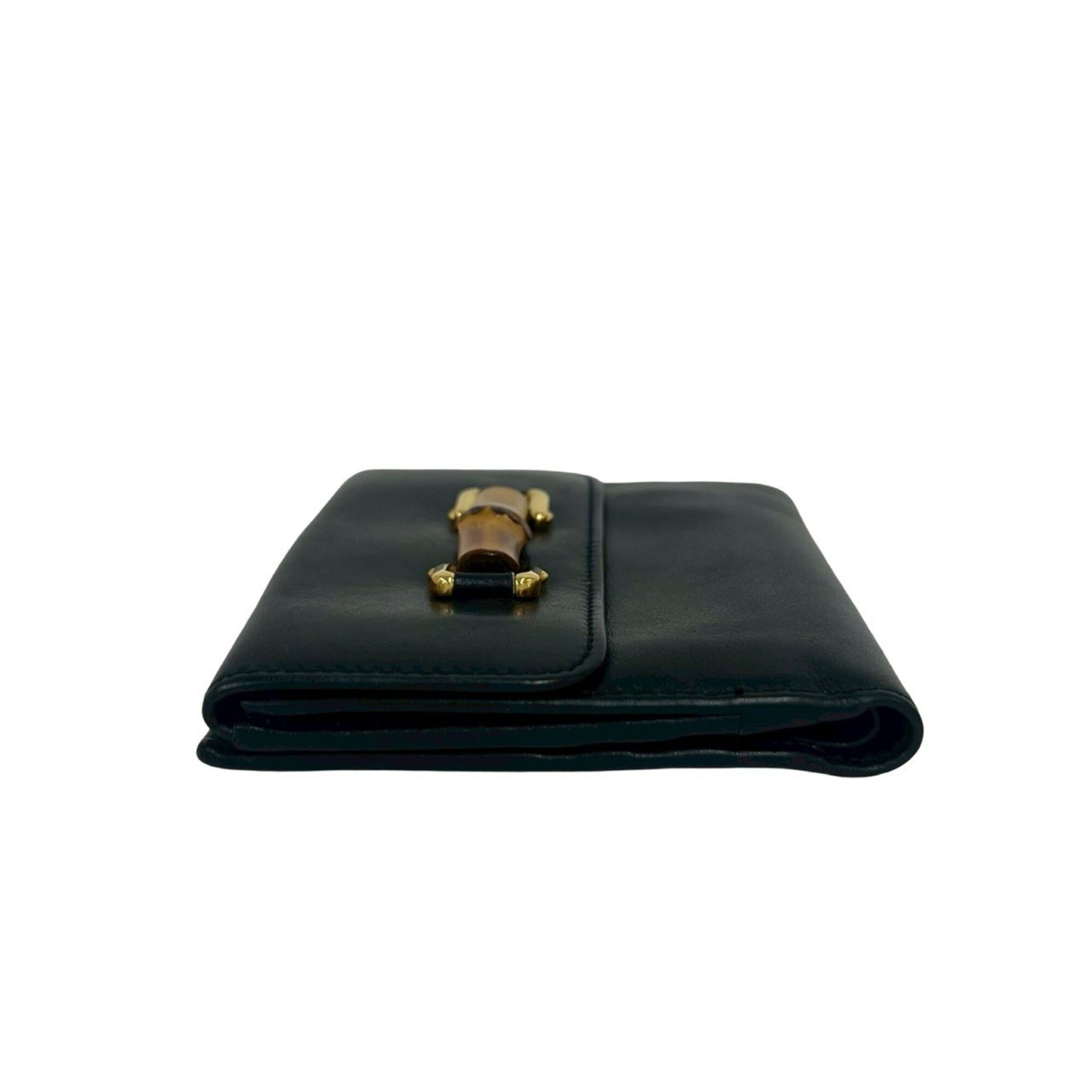 Leather Bamboo Wallet (Bi-Fold) (Pre-Owned) - Gucci - Modalova
