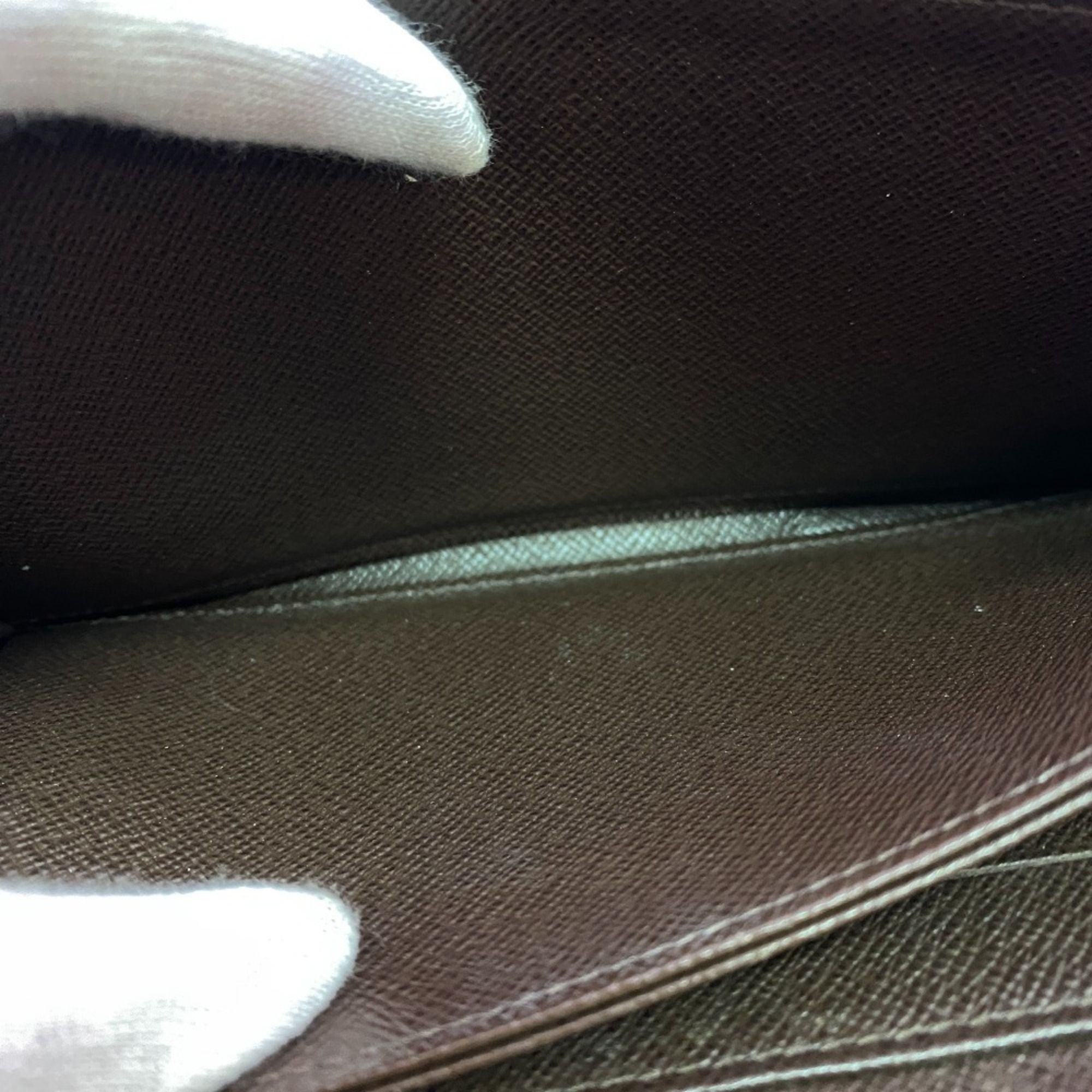 Damier Leather Long Wallet (Bi-Fold) (Pre-Owned) - Louis Vuitton - Modalova
