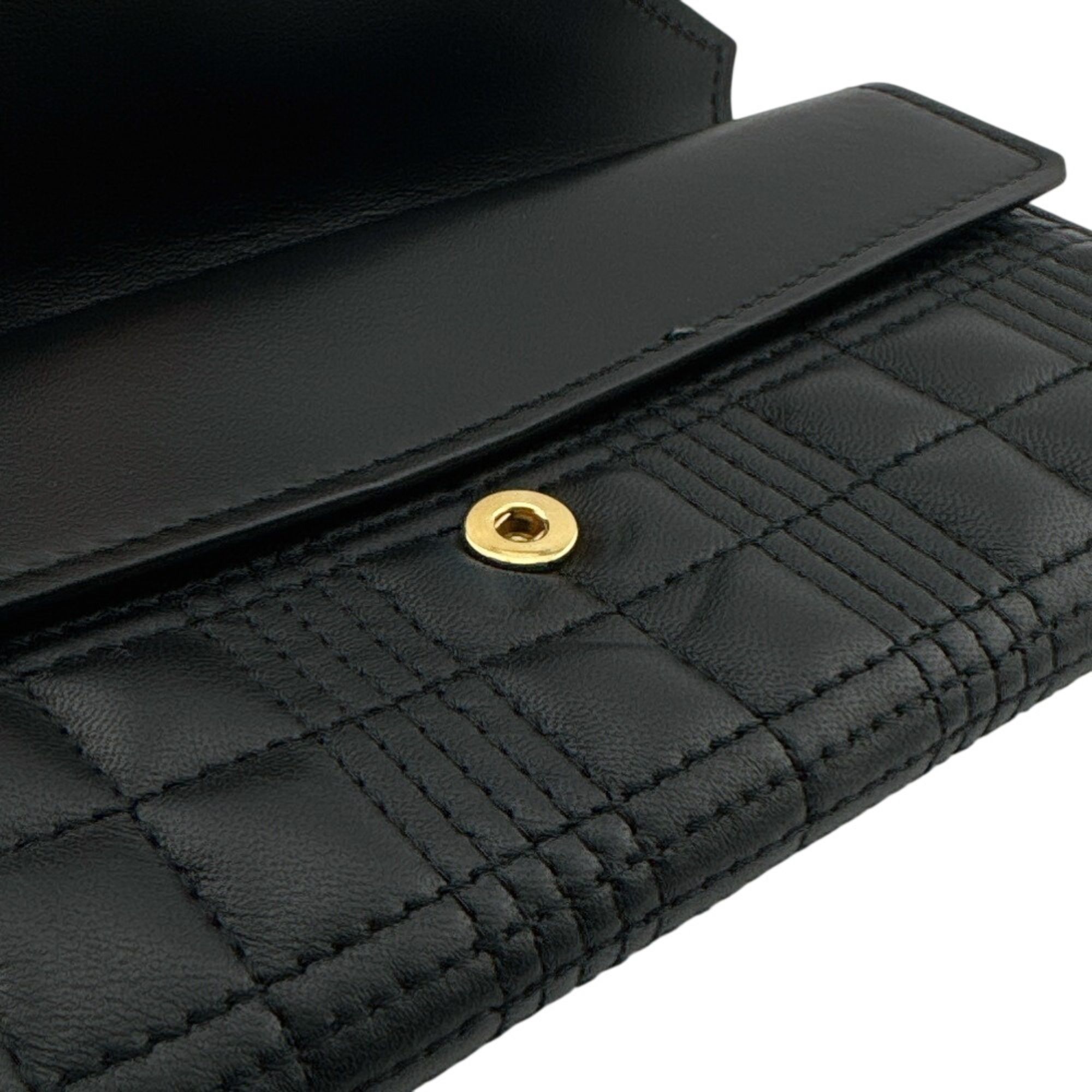 Leather Long Wallet (Bi-Fold) (Pre-Owned) - Burberry - Modalova