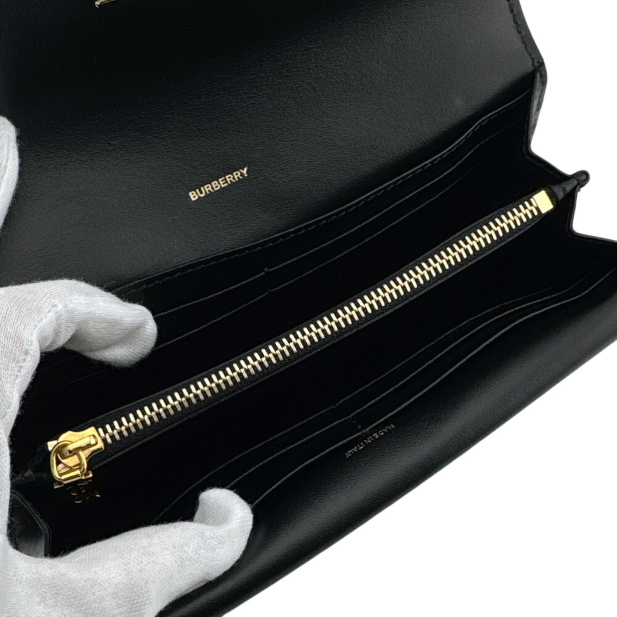 Leather Long Wallet (Bi-Fold) (Pre-Owned) - Burberry - Modalova