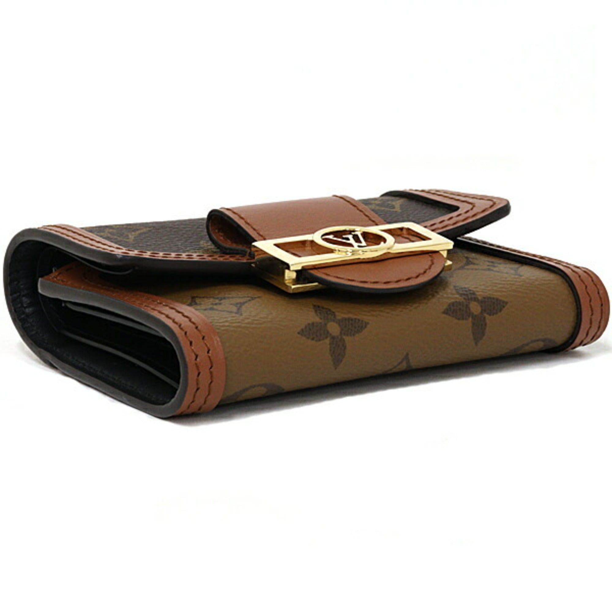 Monogram Reverse Light Monogram Reverse Monogram Canvas Leather Wallet (Tri-Fold) (Pre-Owned) - Louis Vuitton - Modalova
