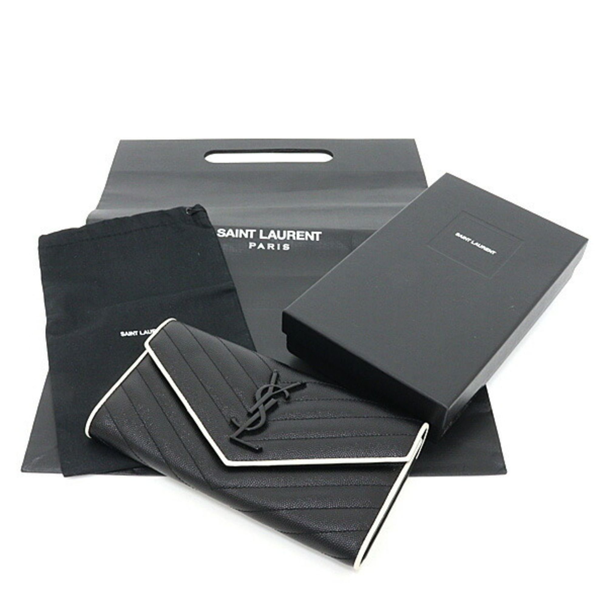 Leather Long Wallet (Bi-Fold) (Pre-Owned) - Saint Laurent - Modalova