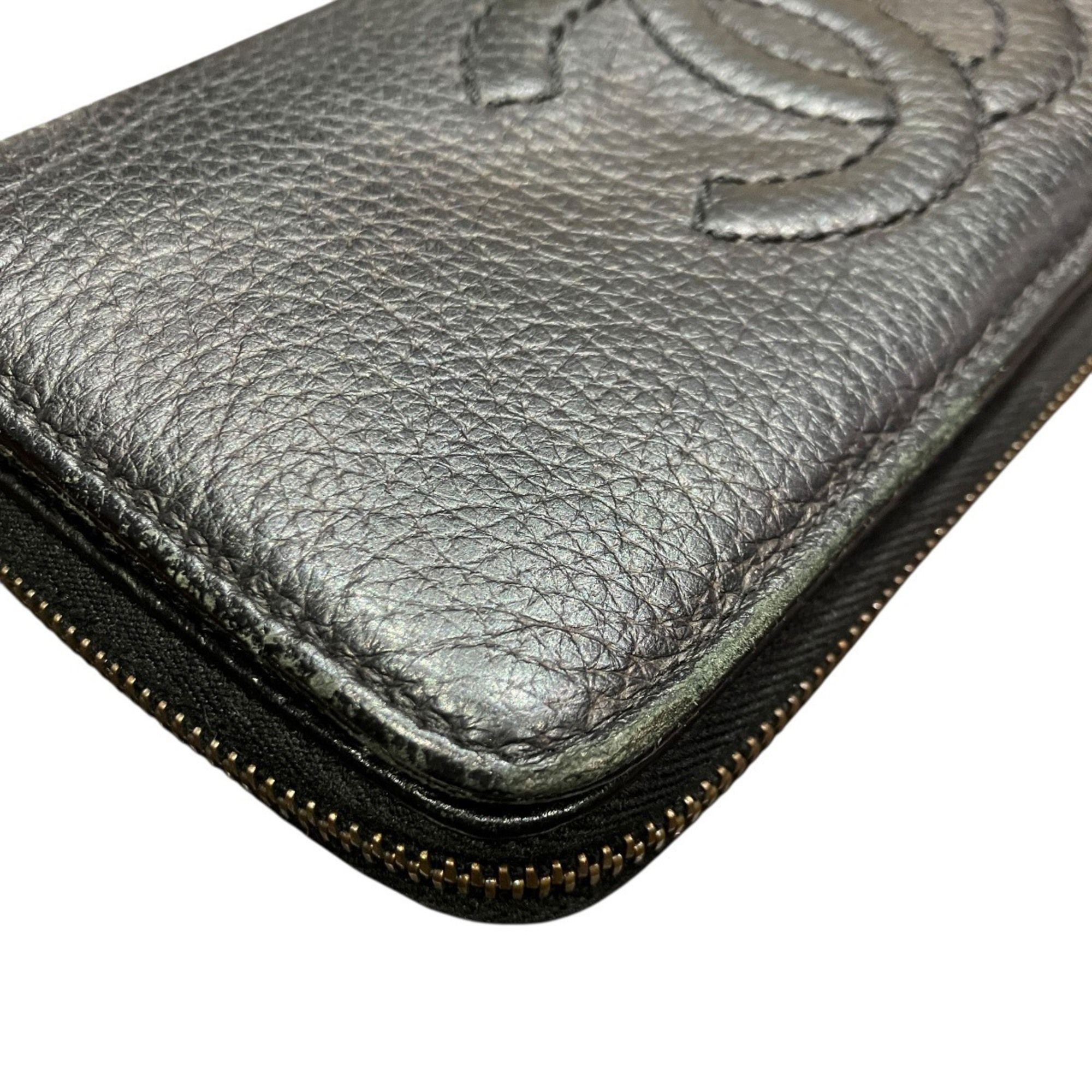 Leather Long Wallet (Bi-Fold) (Pre-Owned) - Chanel - Modalova