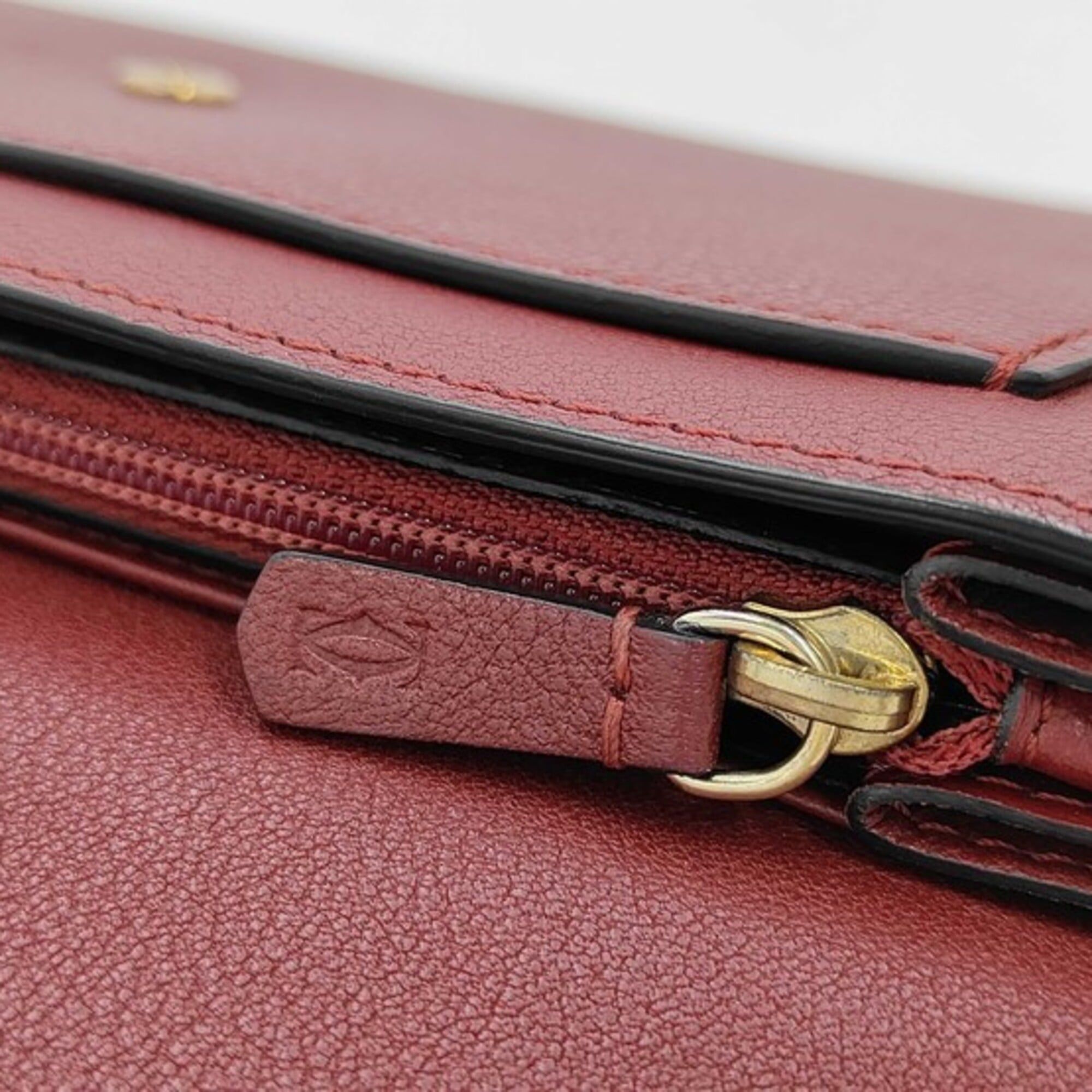 Leather Long Wallet (Tri-Fold) (Pre-Owned) - Cartier - Modalova