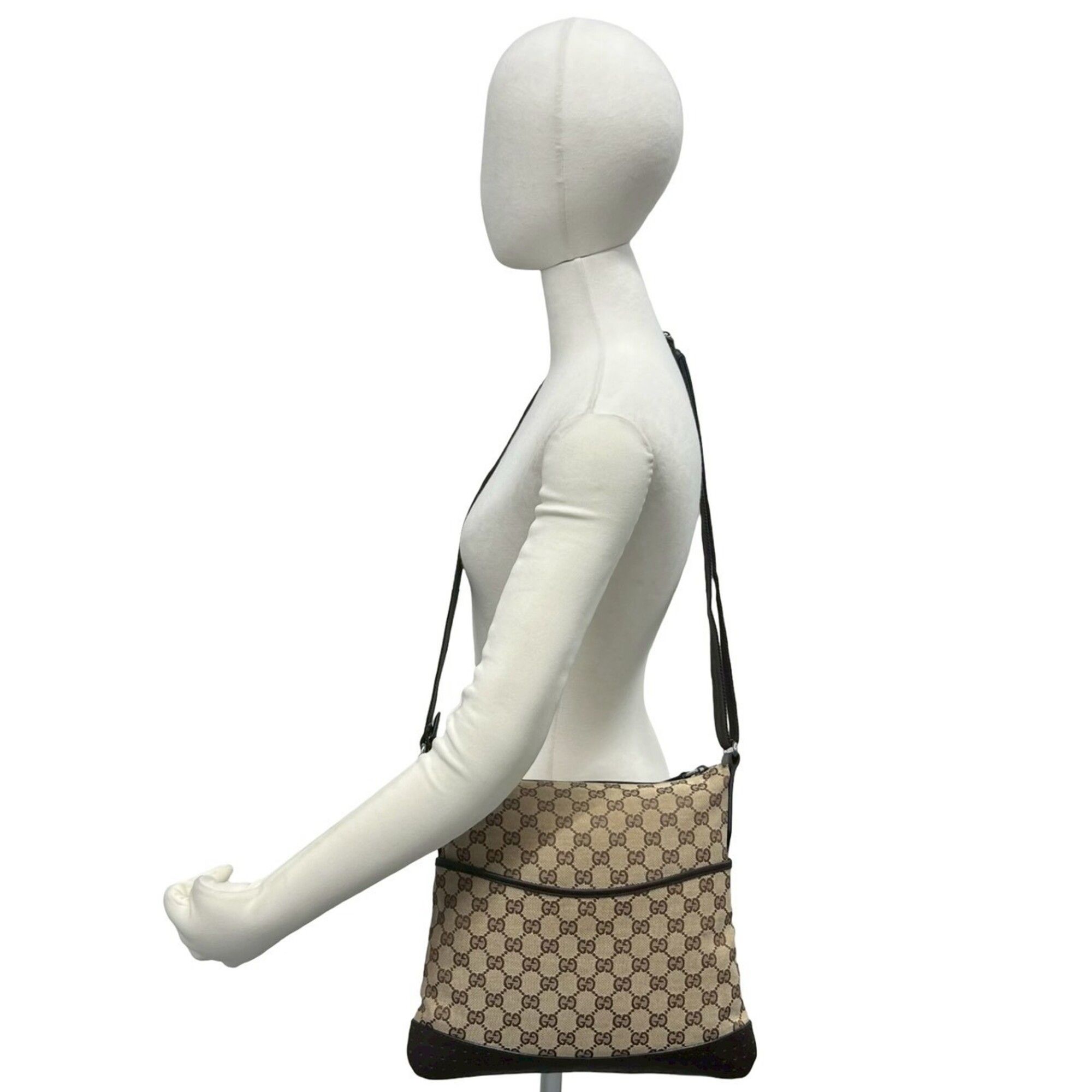 Canvas Leather Shoulder Bag (Pre-Owned) - Gucci - Modalova
