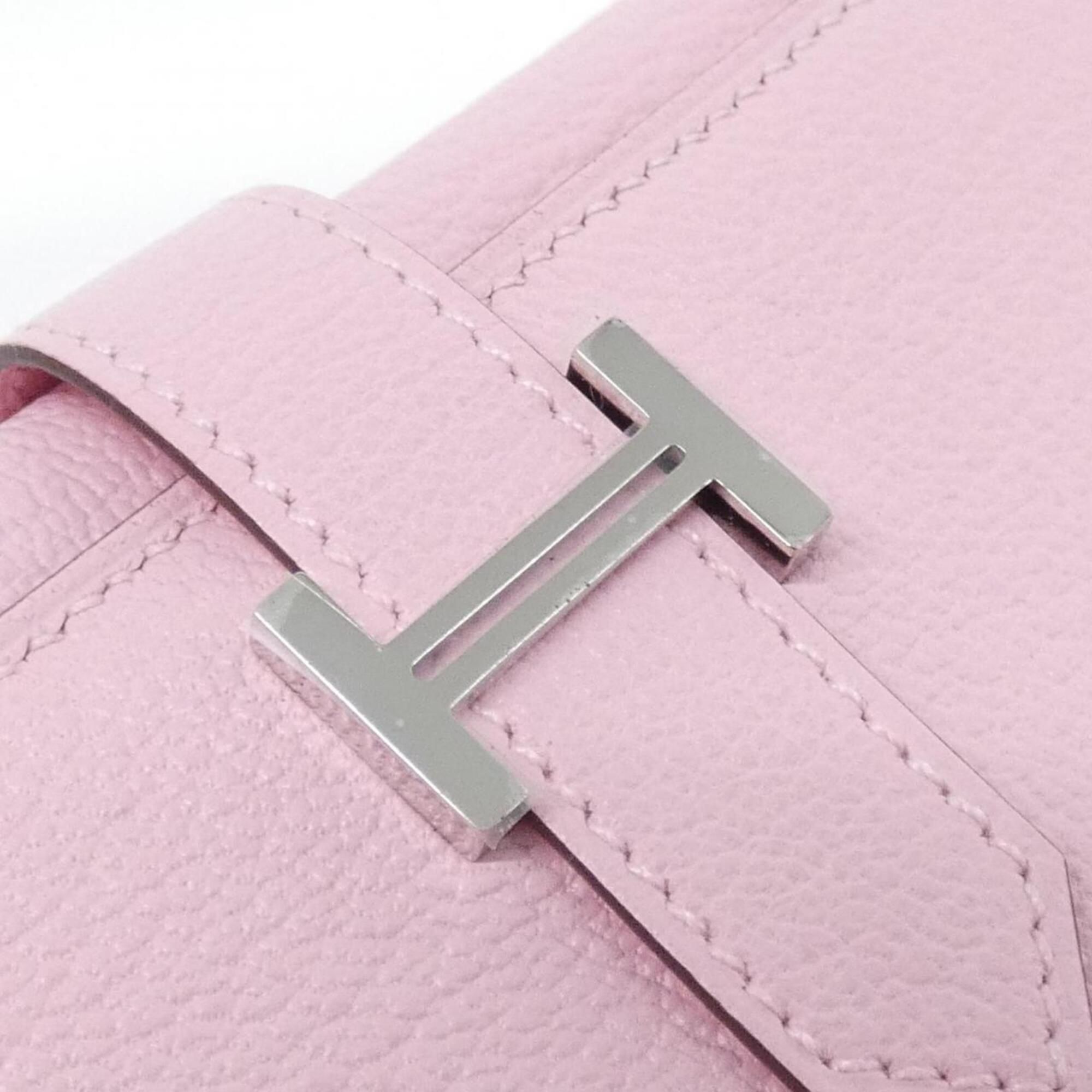 Chevre Leather Wallet (Tri-Fold) (Pre-Owned) - Hermes - Modalova