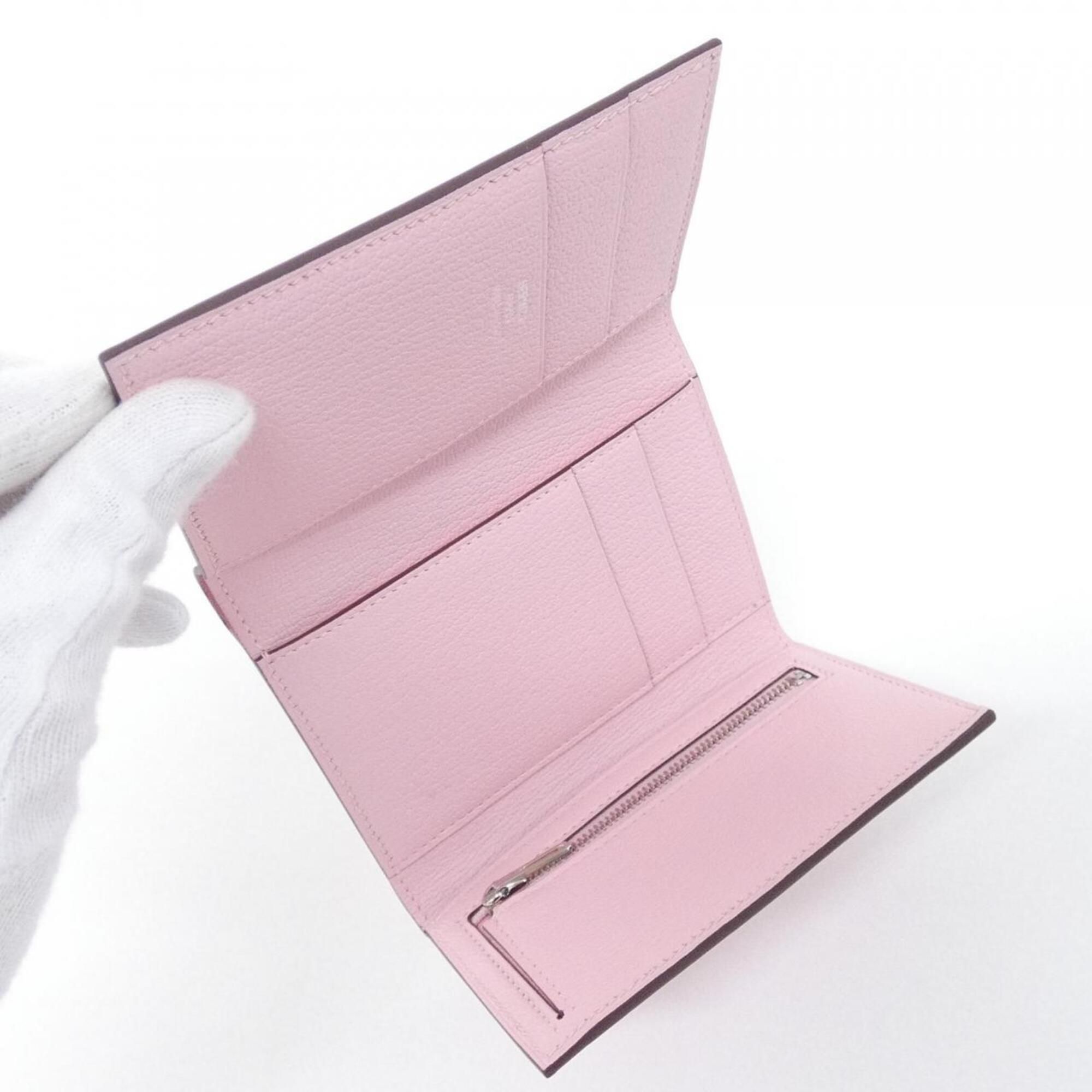 Chevre Leather Wallet (Tri-Fold) (Pre-Owned) - Hermes - Modalova
