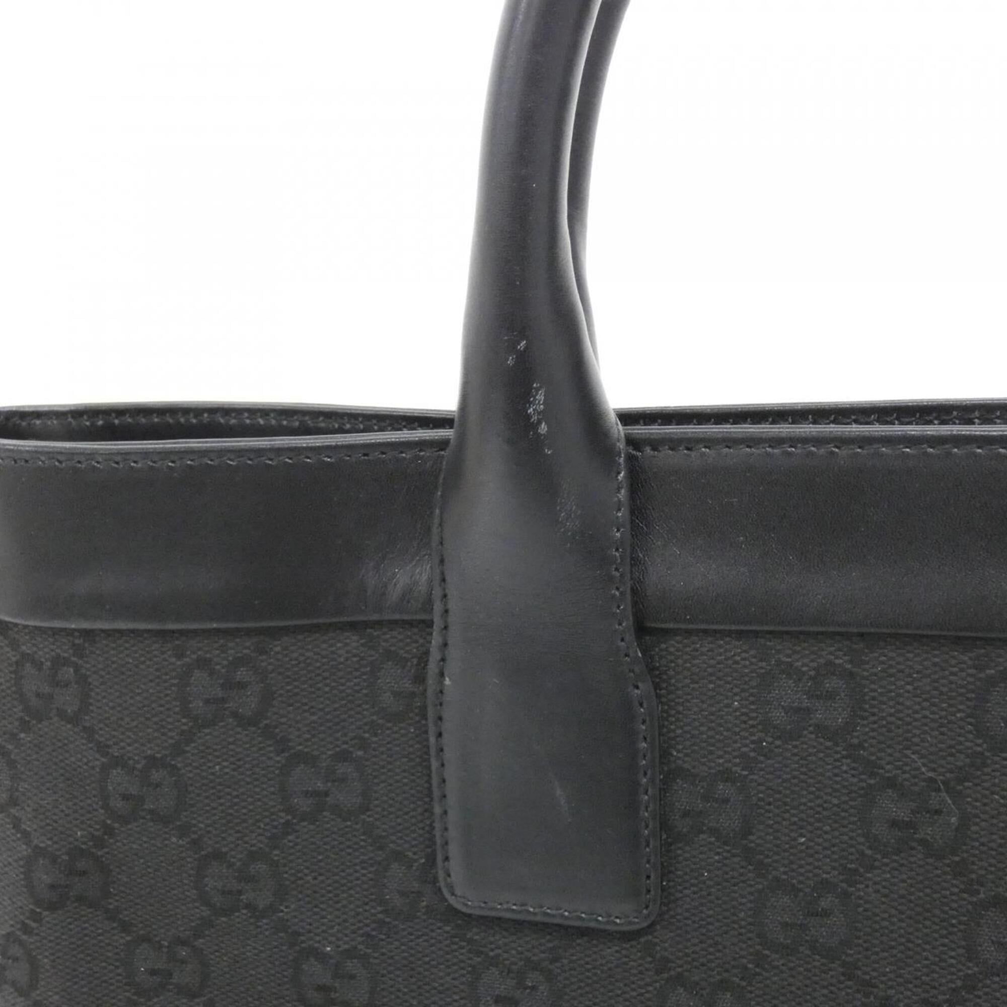 Gg Canvas Leather Handbag (Pre-Owned) - Gucci - Modalova