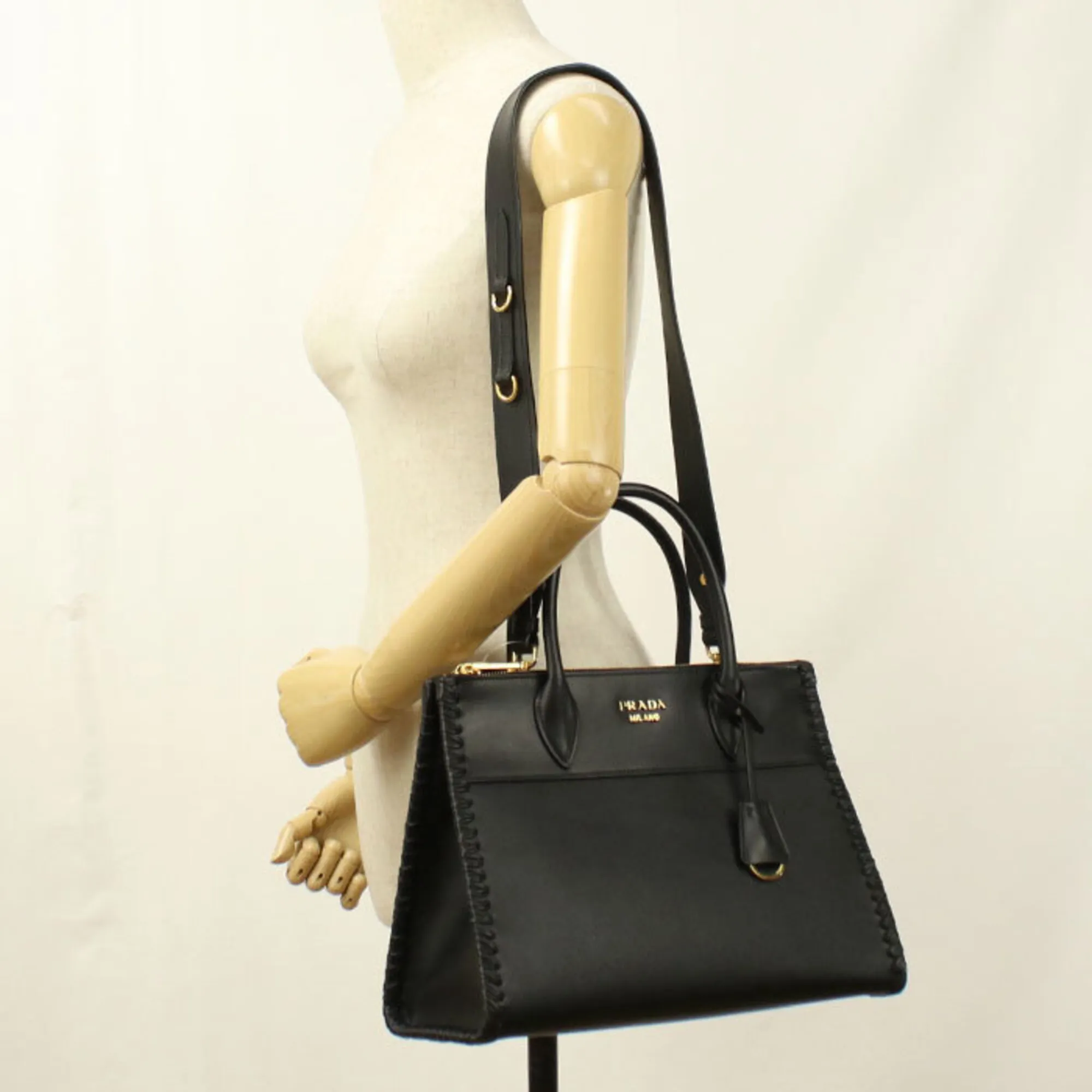 Leather Tote Bag (Pre-Owned) - Prada - Modalova