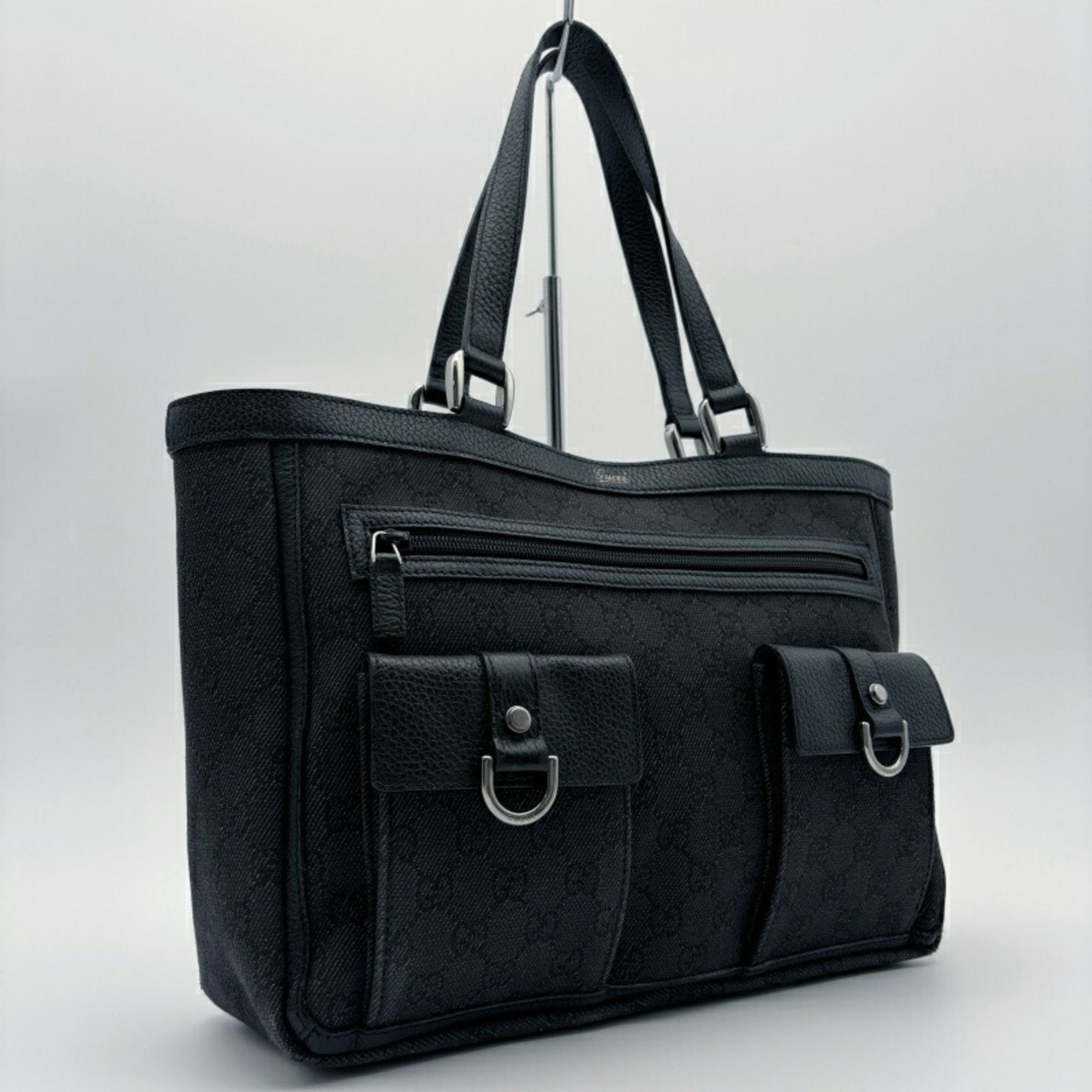 Gg Canvas Leather Tote Bag (Pre-Owned) - Gucci - Modalova