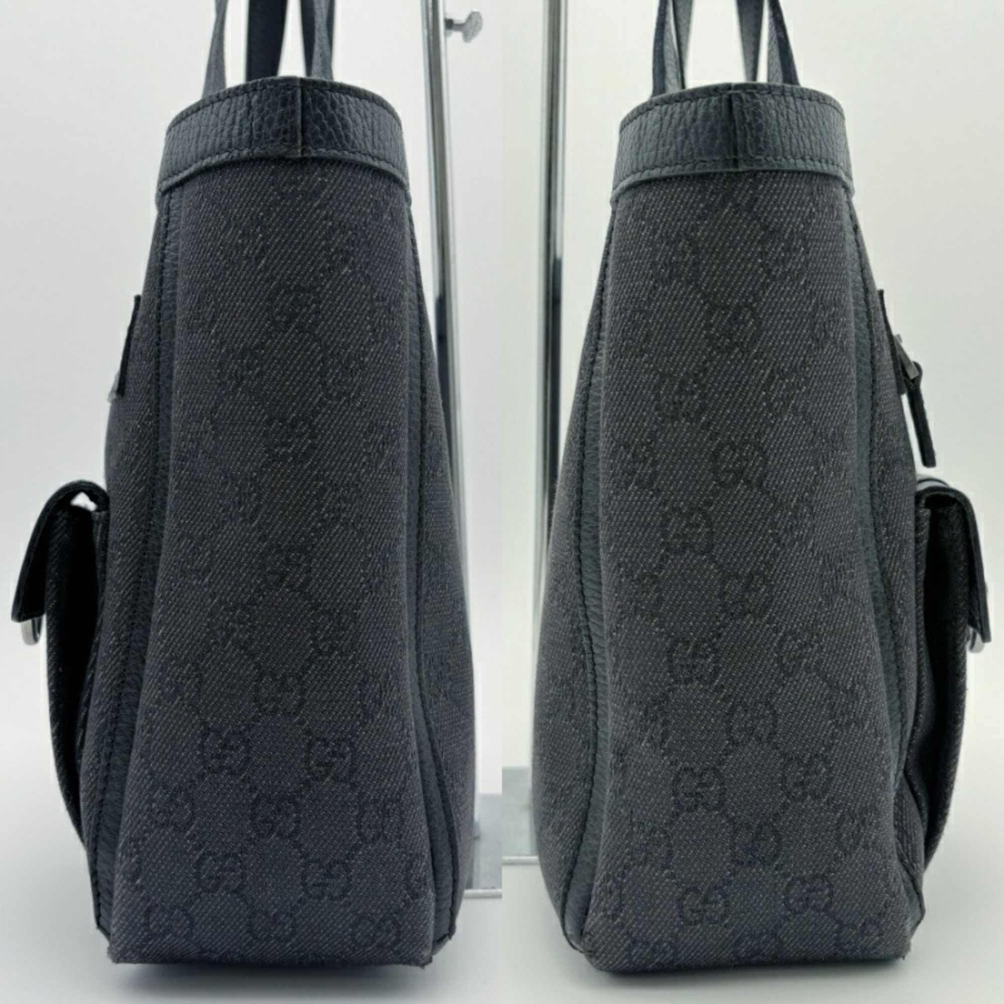 Gg Canvas Leather Tote Bag (Pre-Owned) - Gucci - Modalova