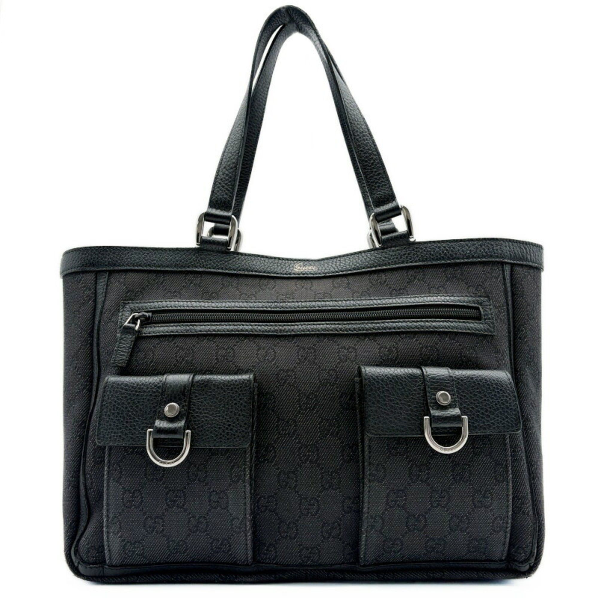 Gg Canvas Leather Tote Bag (Pre-Owned) - Gucci - Modalova