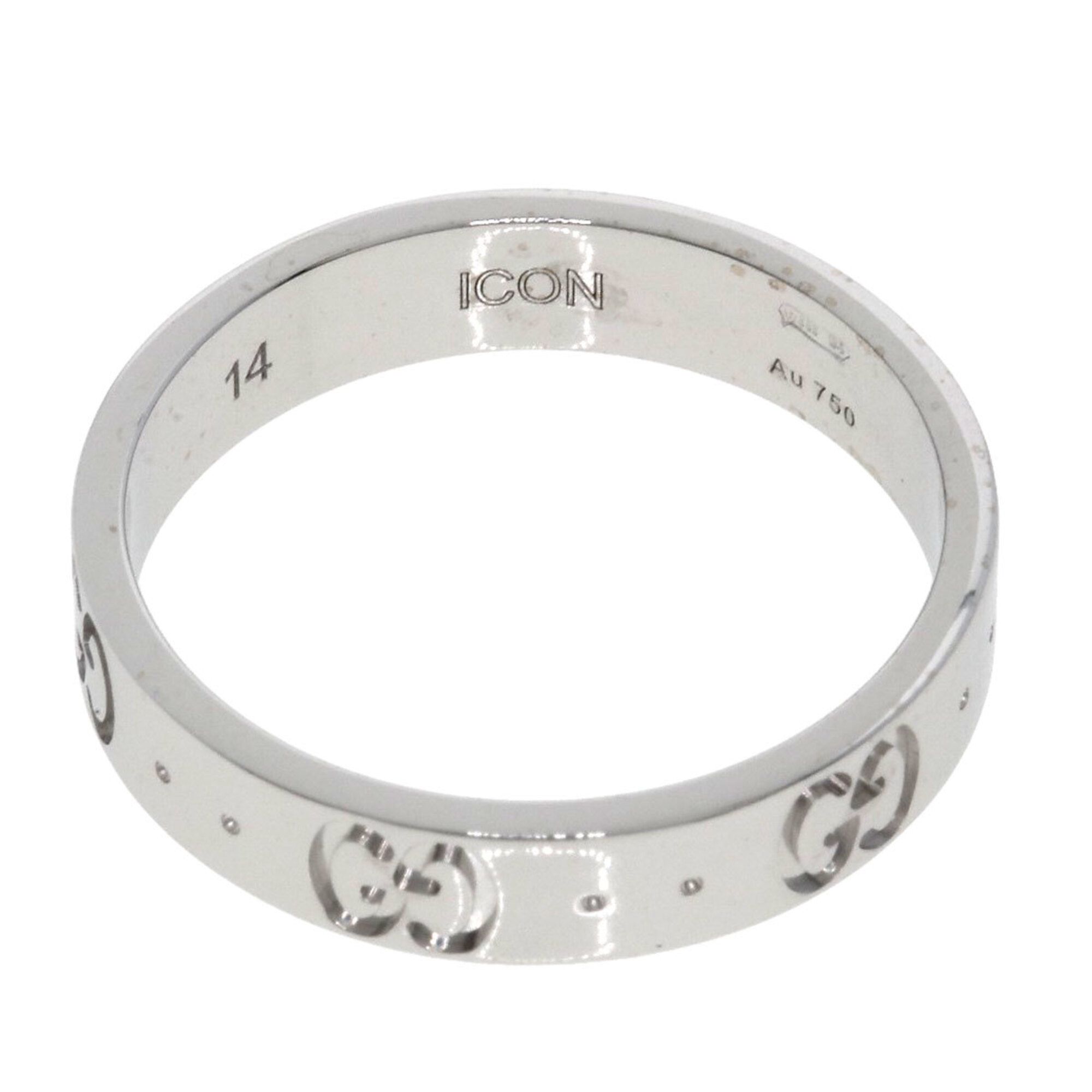 White Gold (18K) Band Ring (Pre-Owned) - Gucci - Modalova