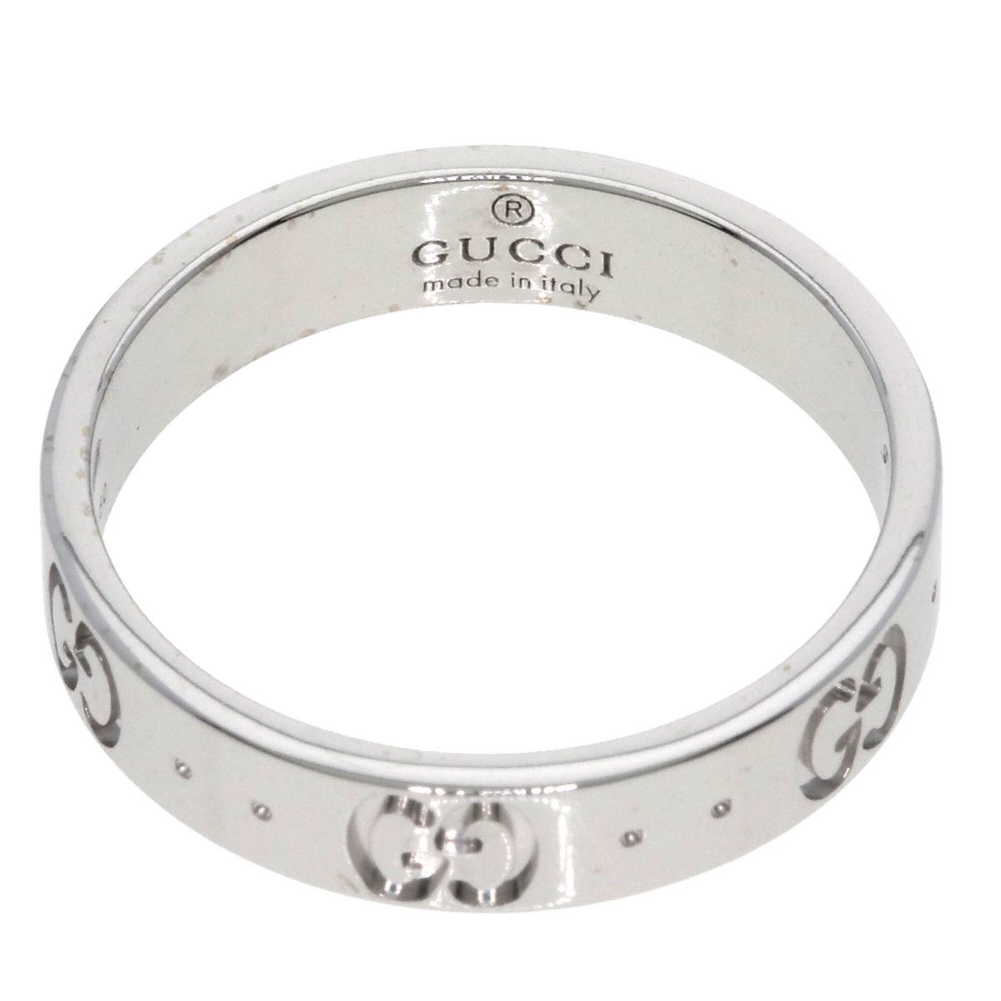 White Gold (18K) Band Ring (Pre-Owned) - Gucci - Modalova