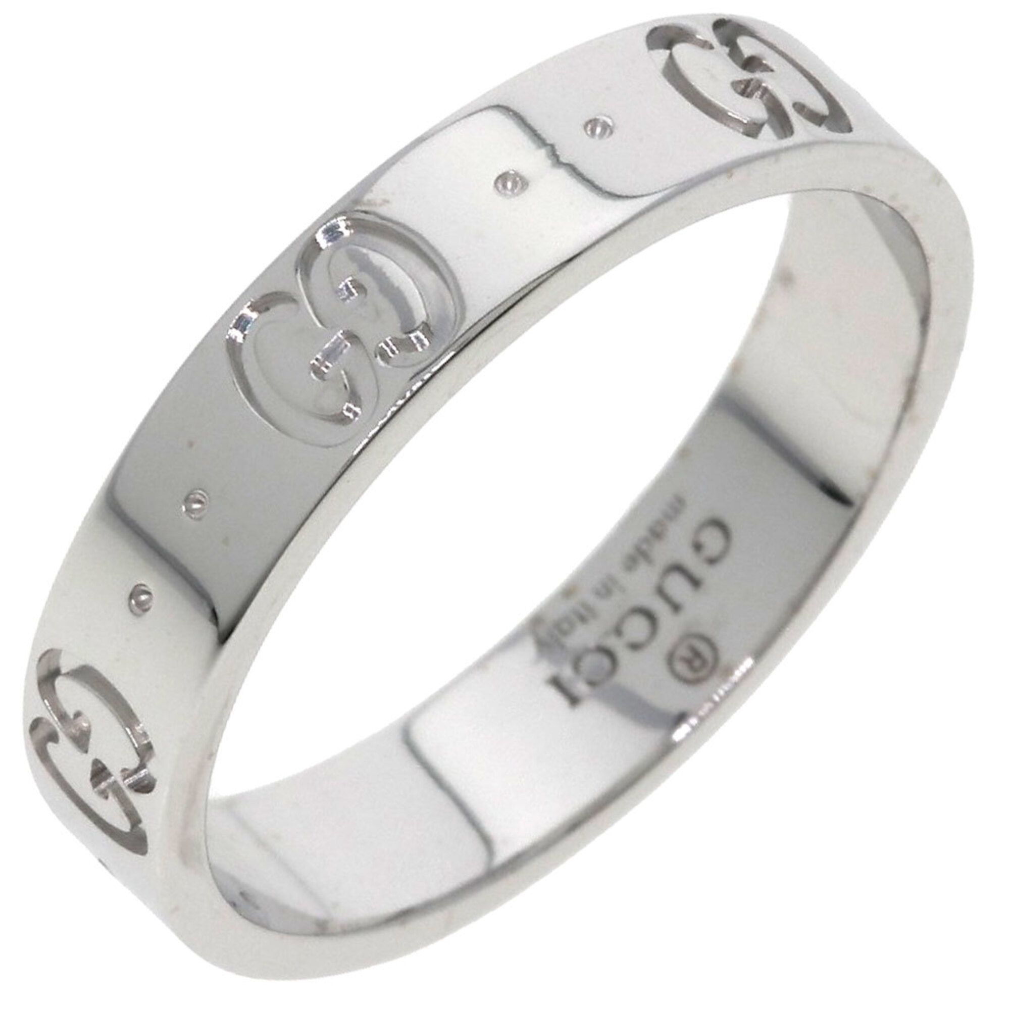 White Gold (18K) Band Ring (Pre-Owned) - Gucci - Modalova
