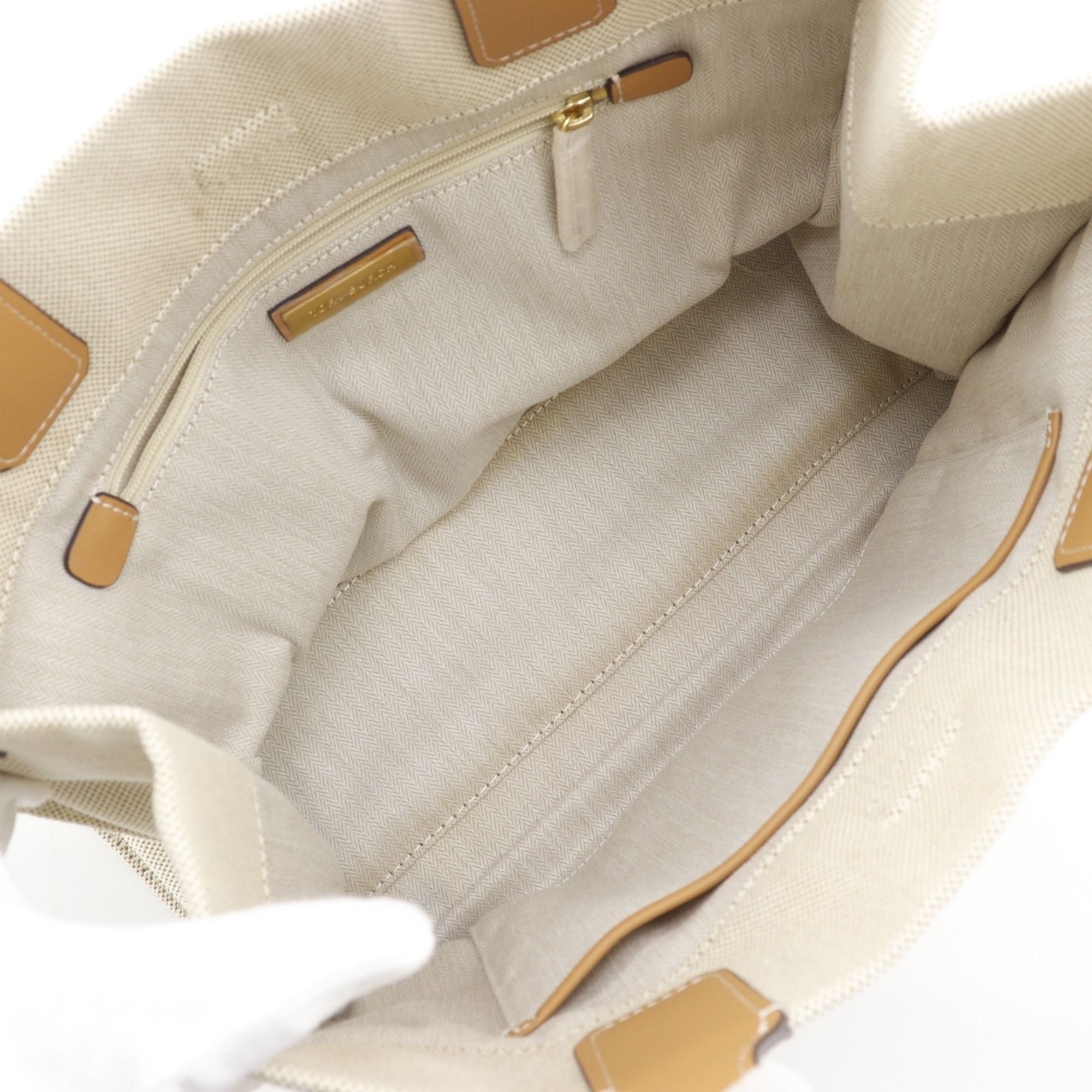 Canvas Leather Tote Bag (Pre-Owned) - Tory Burch - Modalova