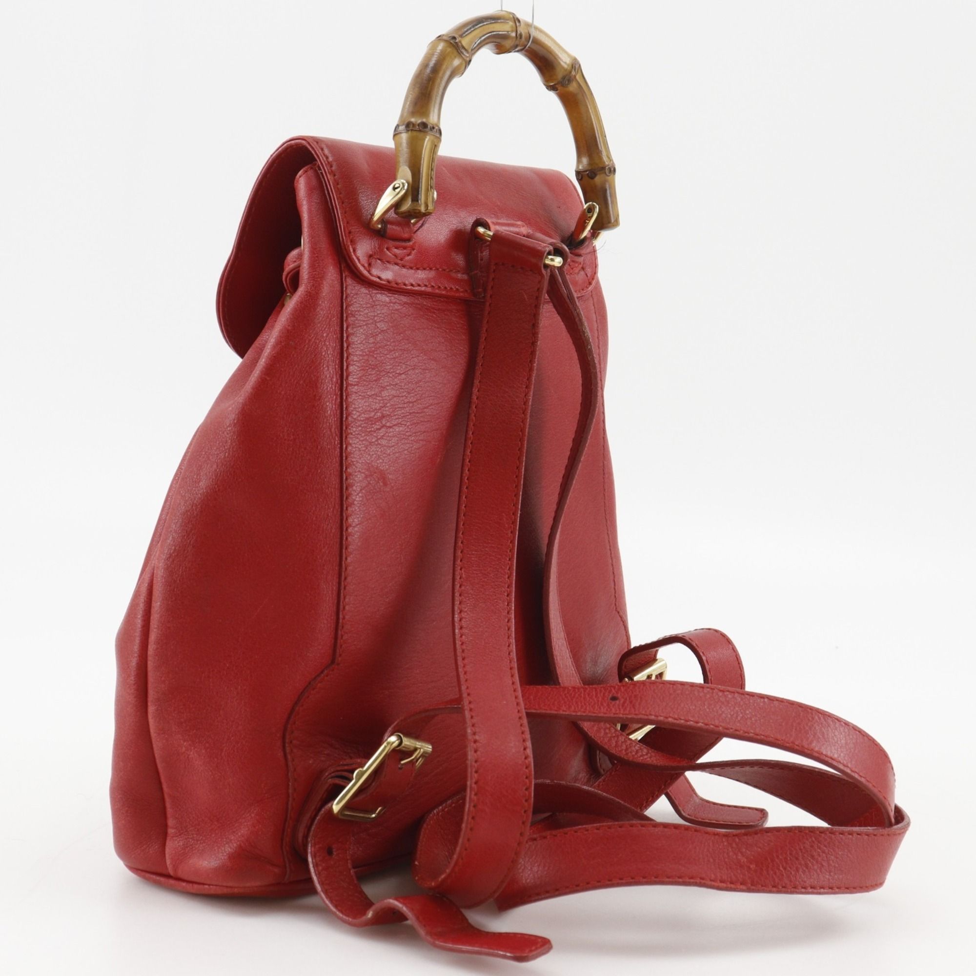 Bamboo Leather Backpack (Pre-Owned) - Gucci - Modalova