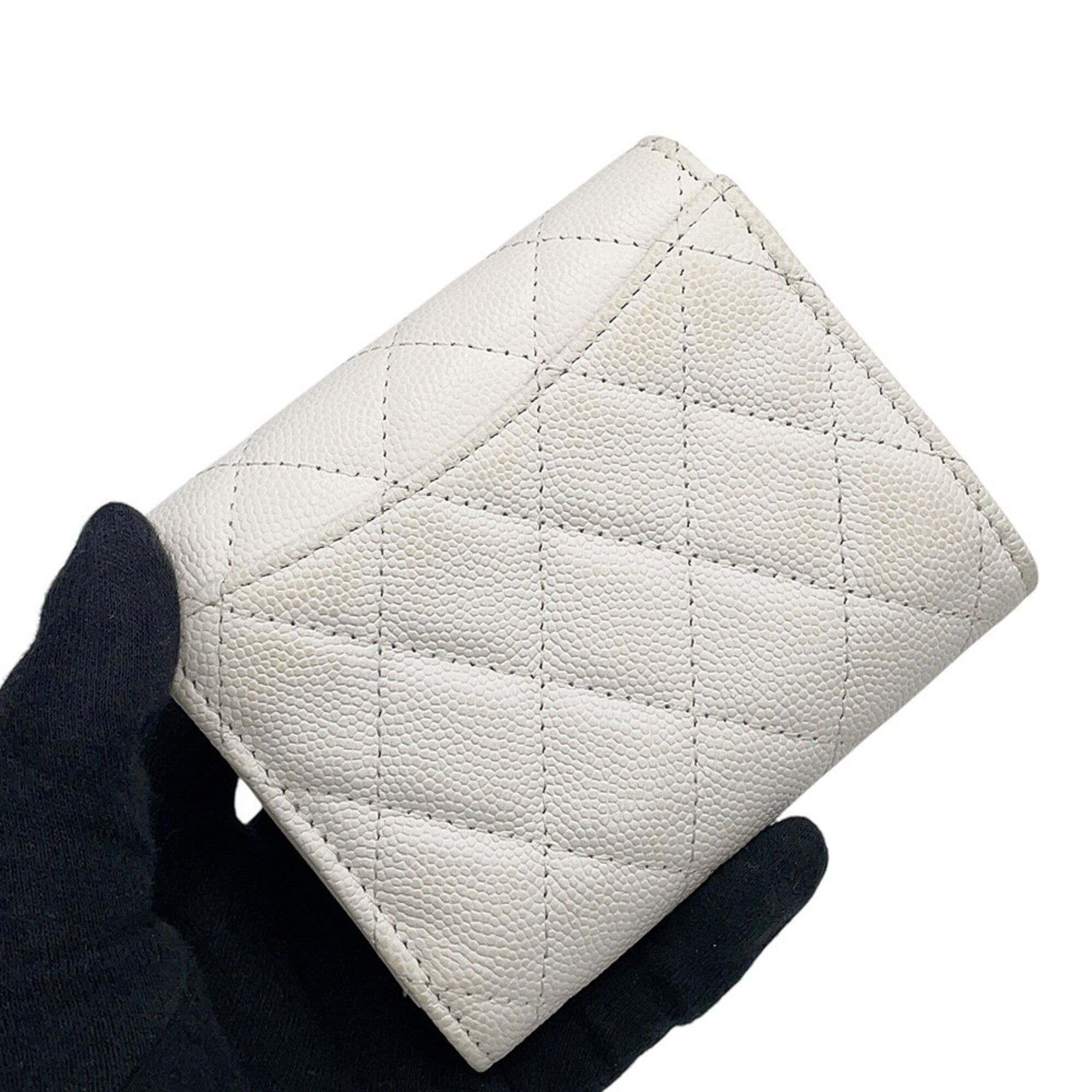 Grained Calfskin Wallet (Tri-Fold) (Pre-Owned) - Chanel - Modalova