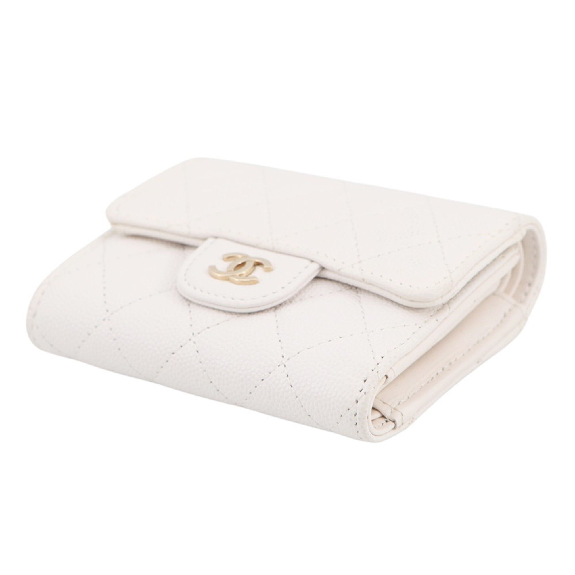 Grained Calfskin Wallet (Tri-Fold) (Pre-Owned) - Chanel - Modalova