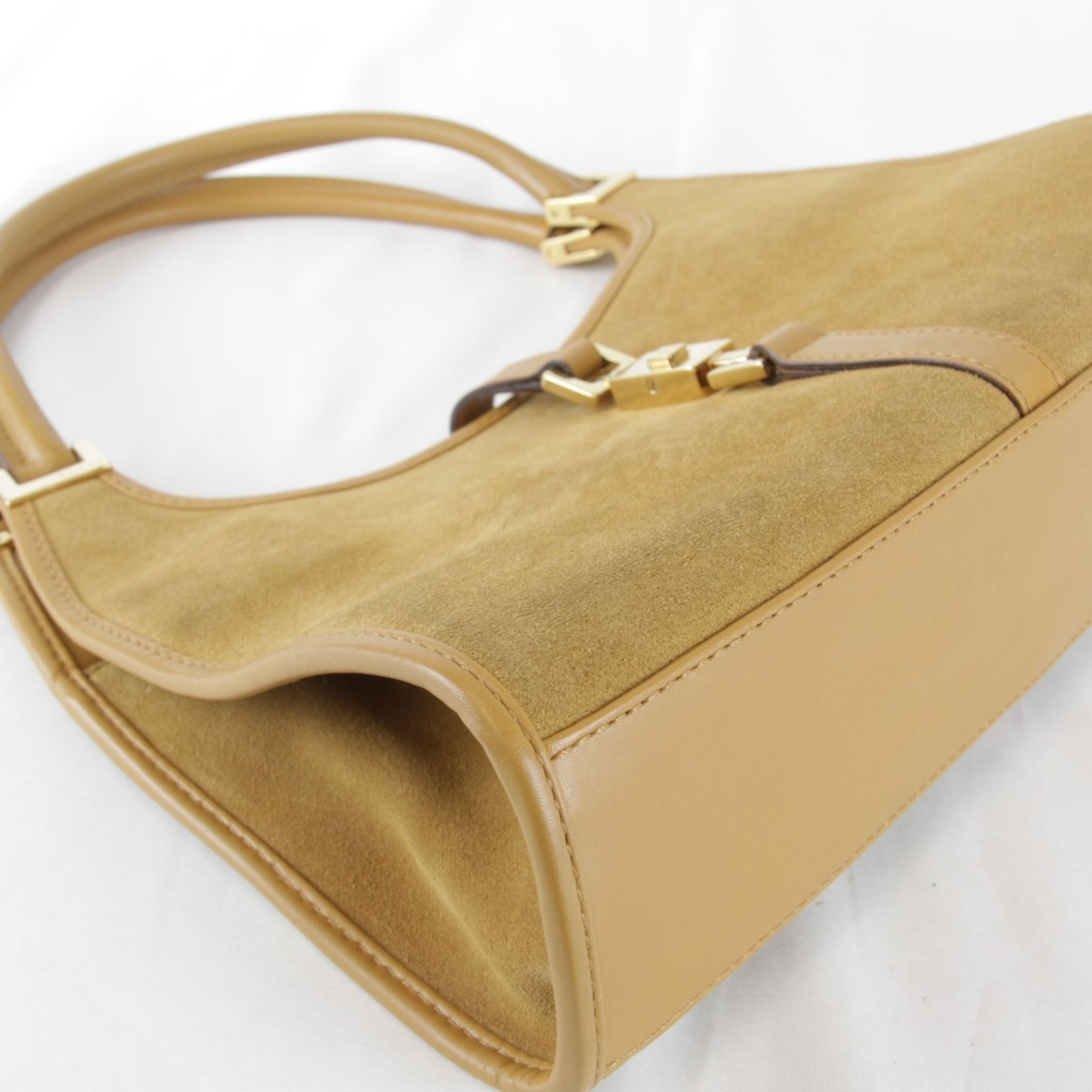 Suede Leather Handbag (Pre-Owned) - Gucci - Modalova