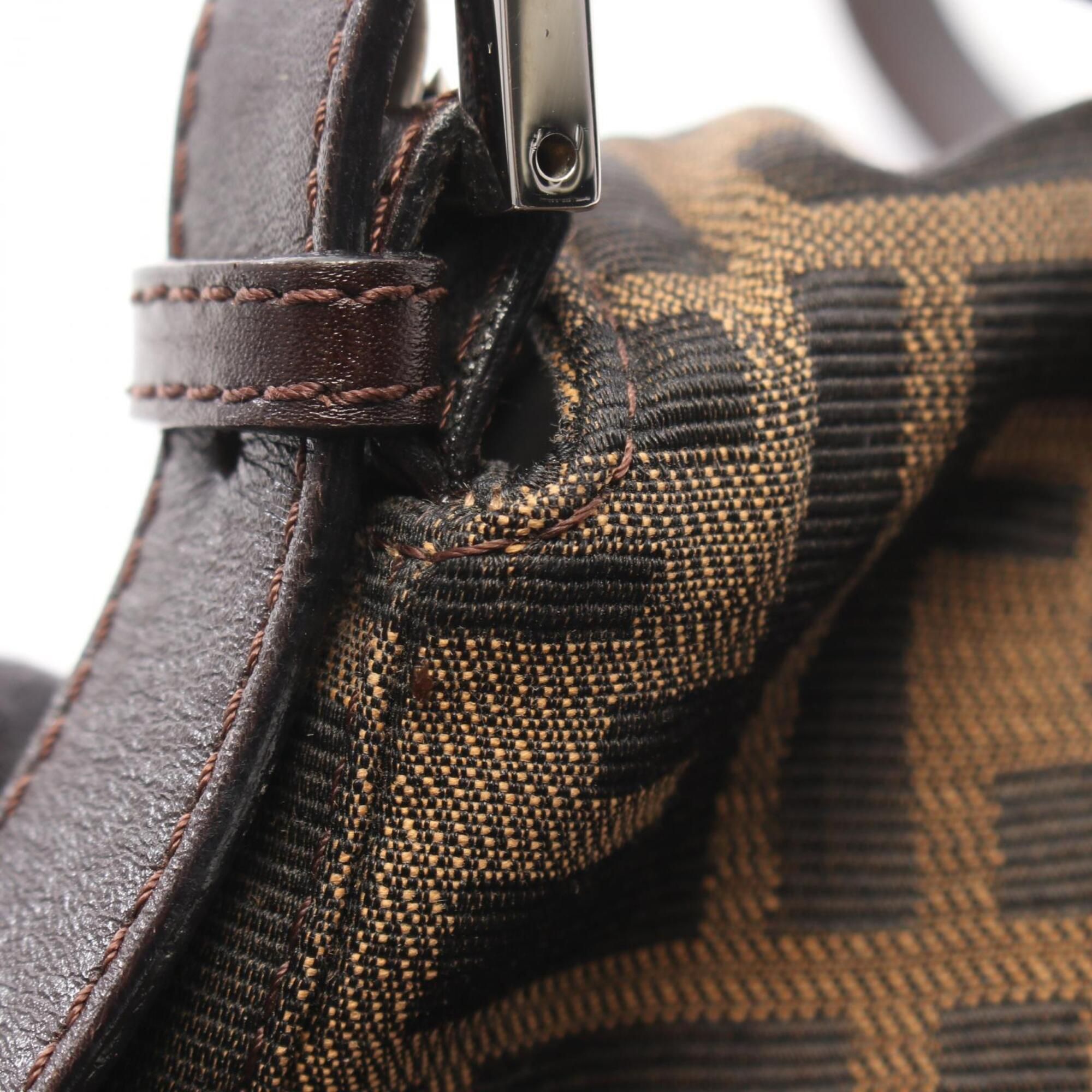 Zucca Canvas Leather Handbag Shoulder Bag (Pre-Owned) - Fendi - Modalova