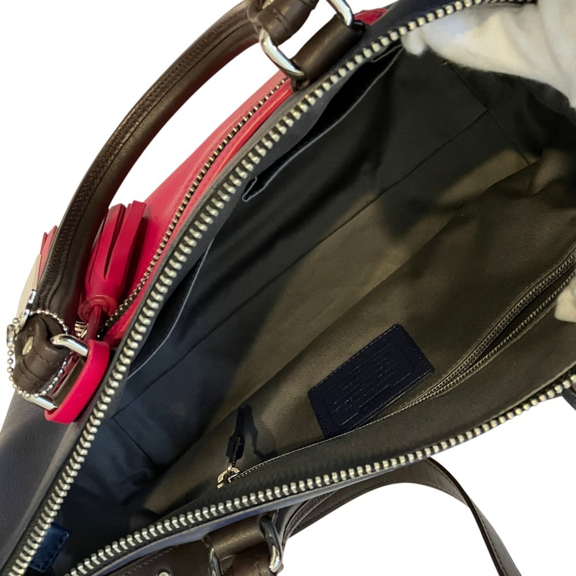 Black Leather Handbag Shoulder Bag (Pre-Owned) - Coach - Modalova