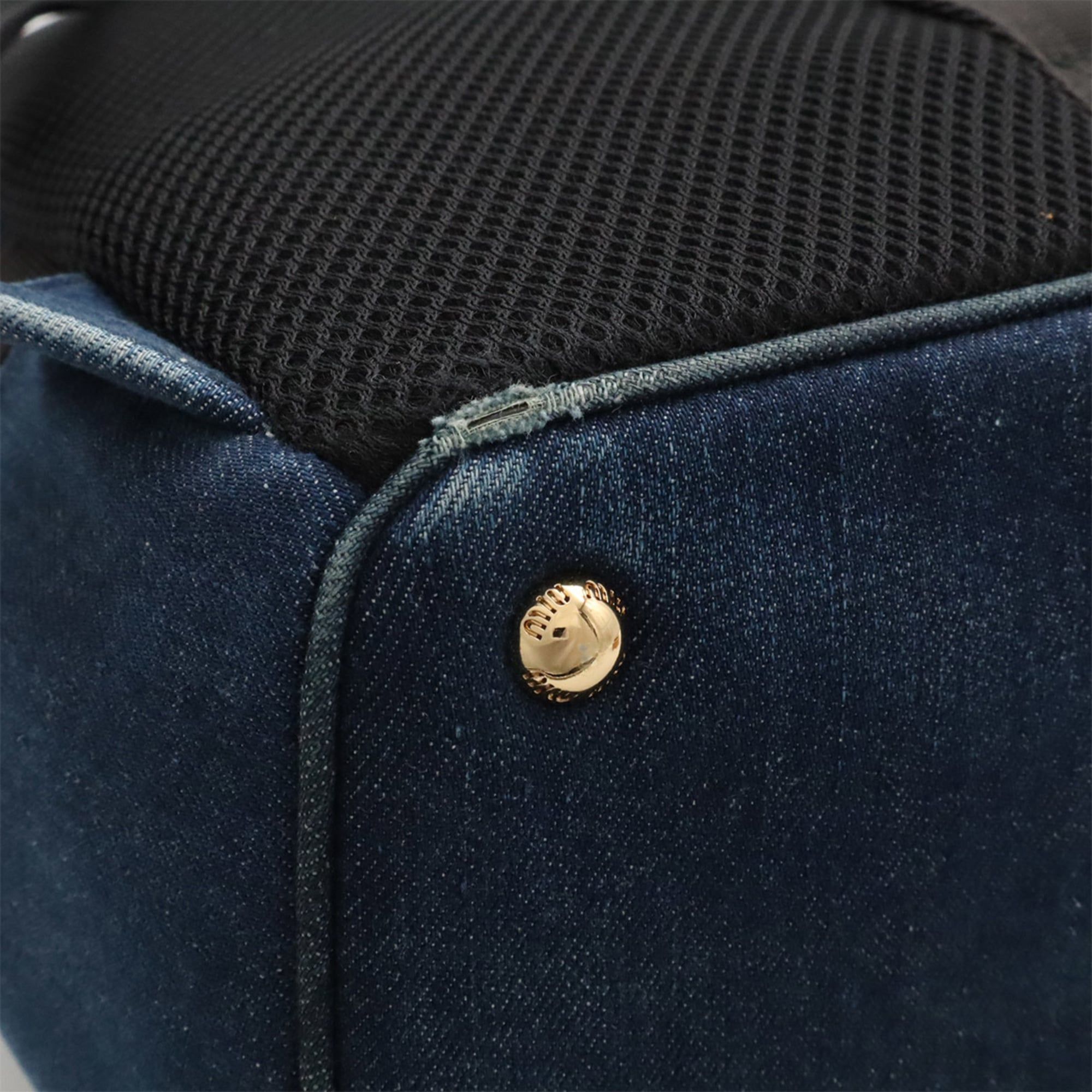 Denim Leather Backpack (Pre-Owned) - Miu Miu - Modalova