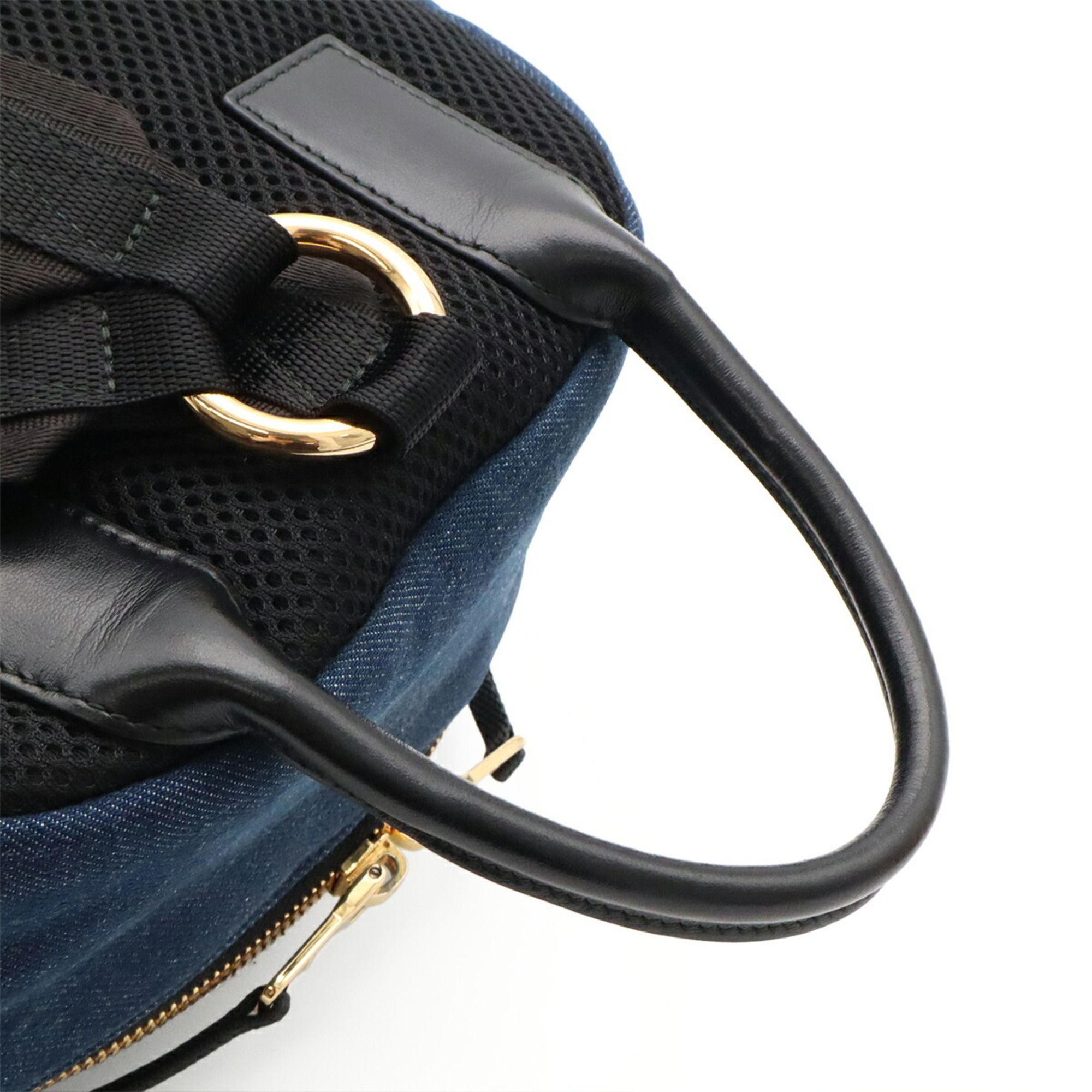 Denim Leather Backpack (Pre-Owned) - Miu Miu - Modalova