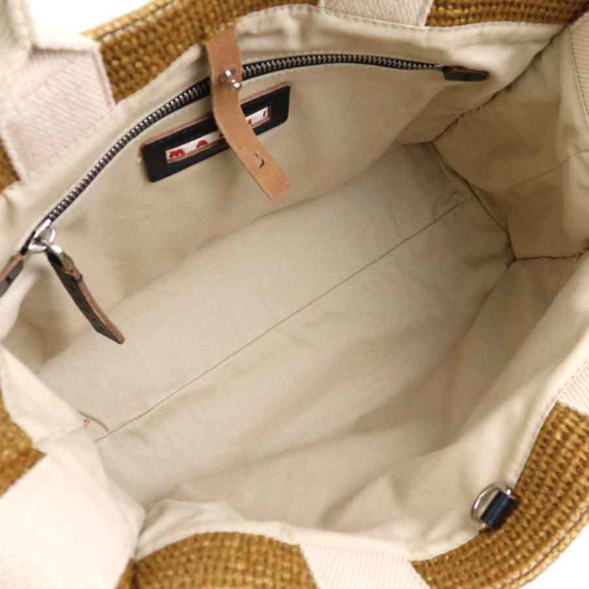 Raffia Canvas Handbag Shoulder Bag (Pre-Owned) - Marni - Modalova