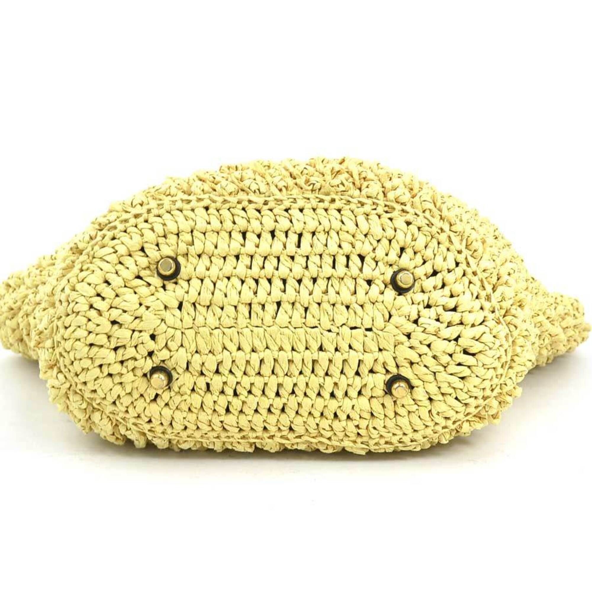 Raffia Leather Handbag Pouch (Pre-Owned) - Coach - Modalova