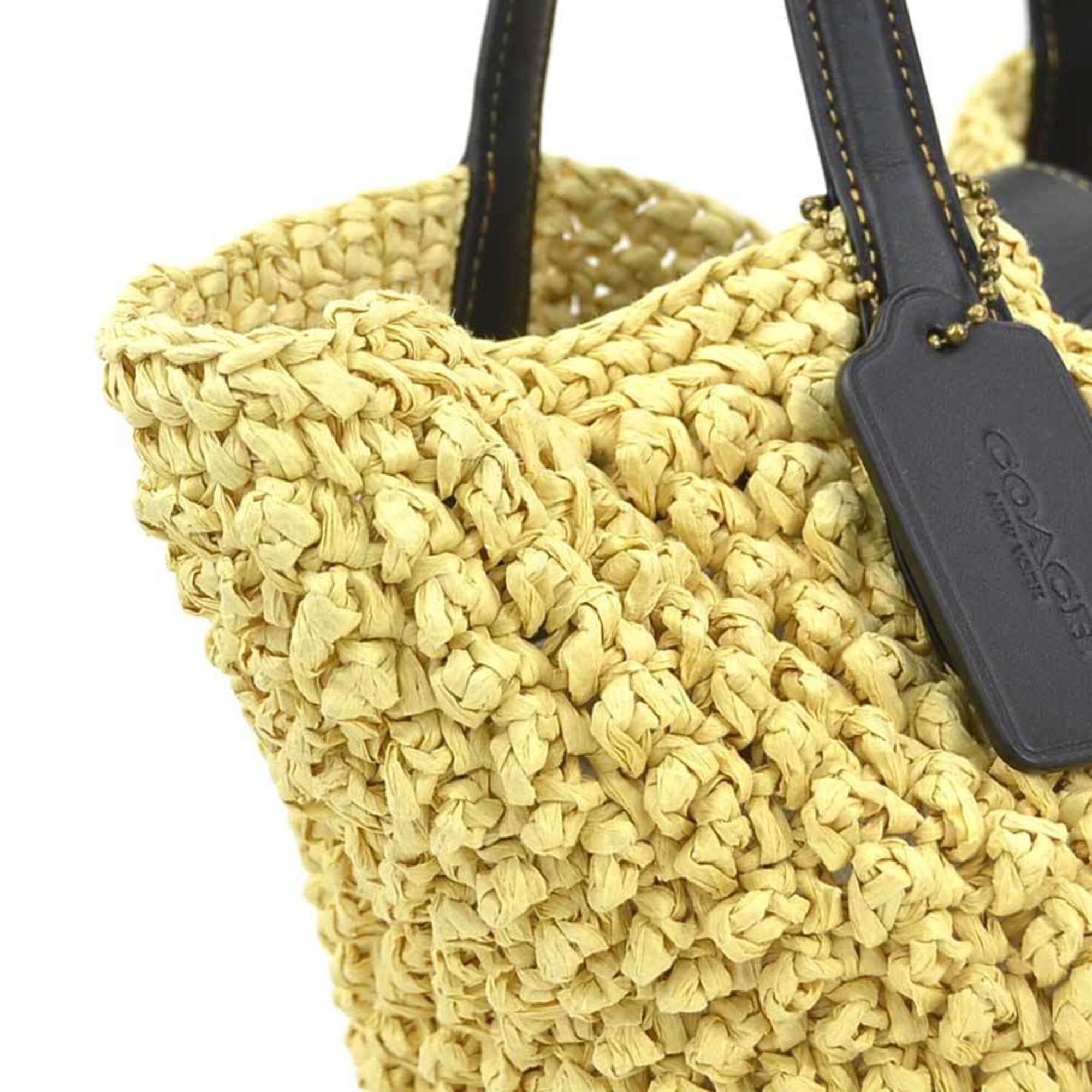 Raffia Leather Handbag Pouch (Pre-Owned) - Coach - Modalova
