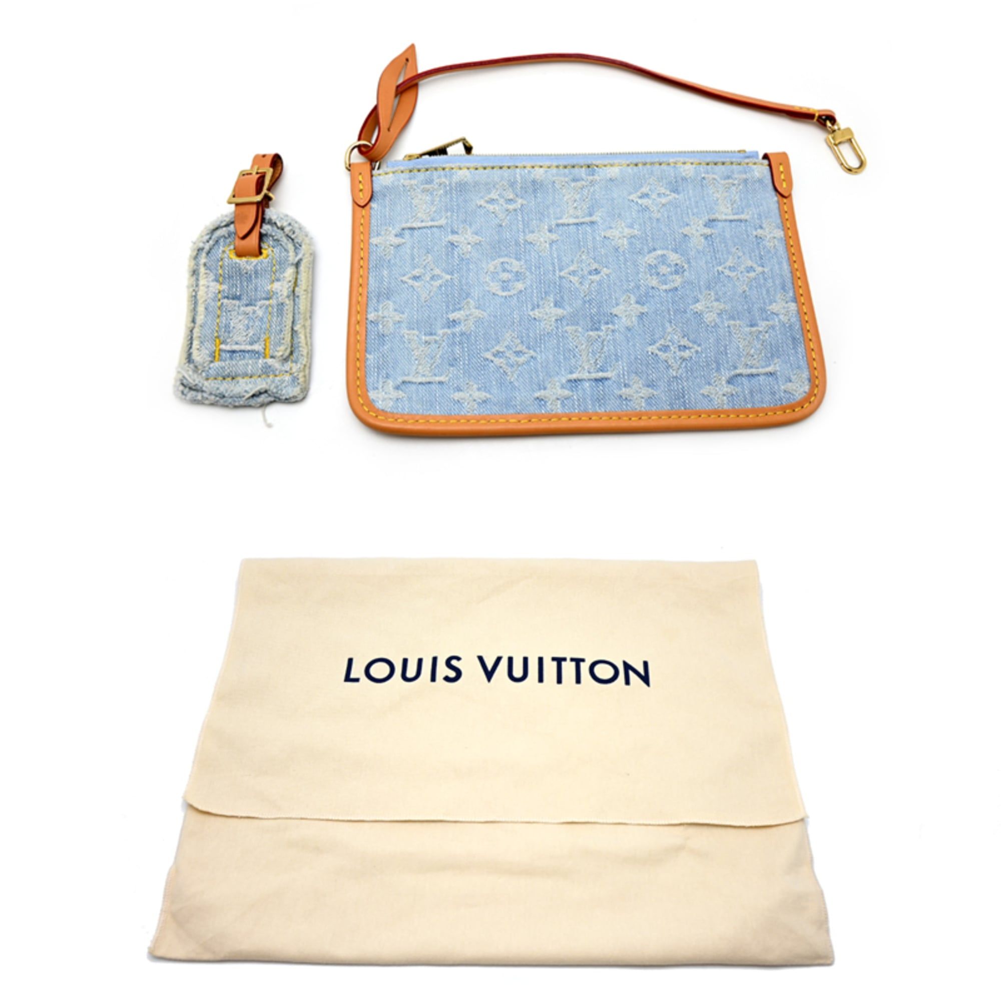 Monogram Denim Leather Shoulder Bag (Pre-Owned) - Louis Vuitton - Modalova