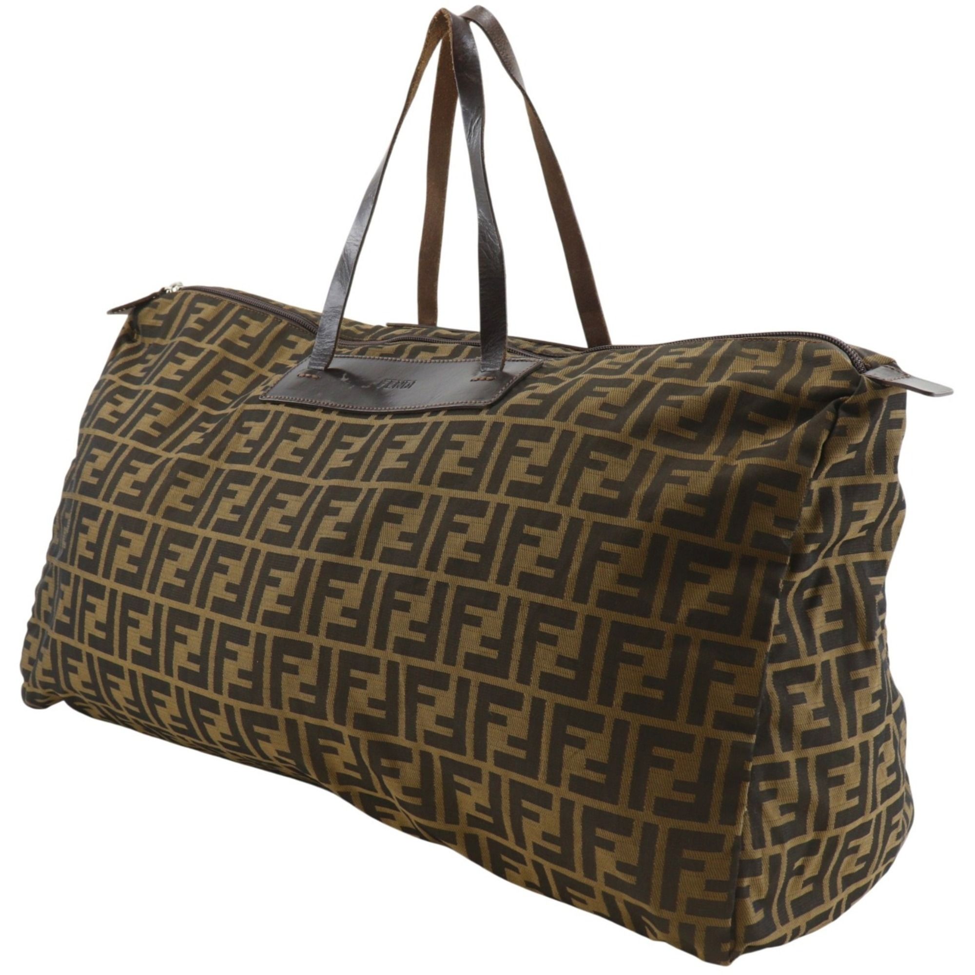 Zucca Nylon Canvas Boston Bag (Pre-Owned) - Fendi - Modalova