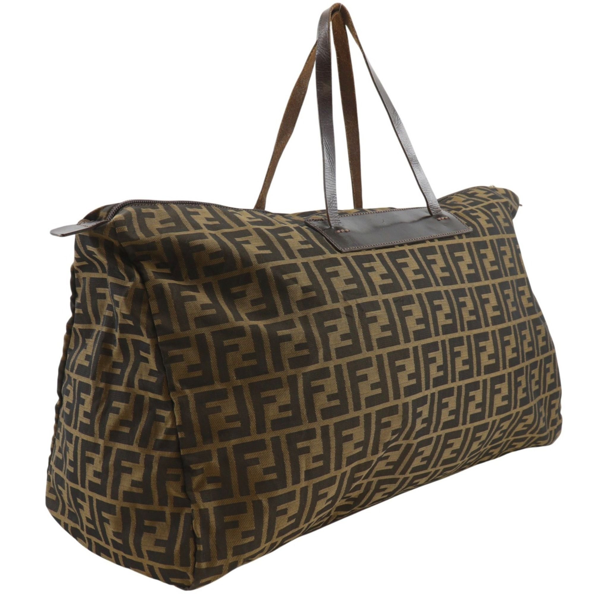 Zucca Nylon Canvas Boston Bag (Pre-Owned) - Fendi - Modalova