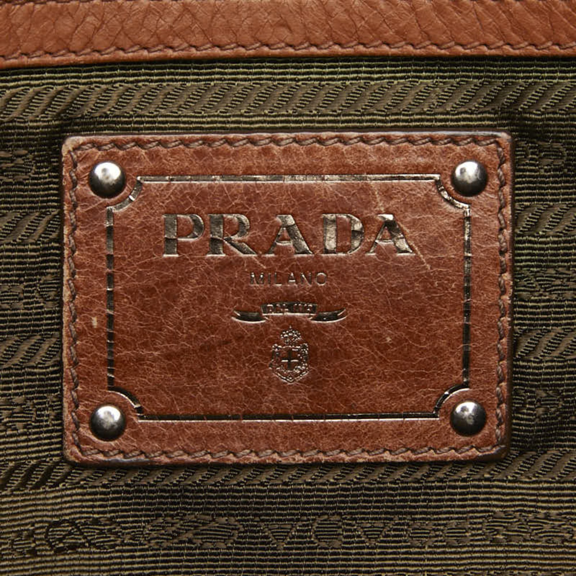 Leather Shoulder Bag Tote Bag (Pre-Owned) - Prada - Modalova