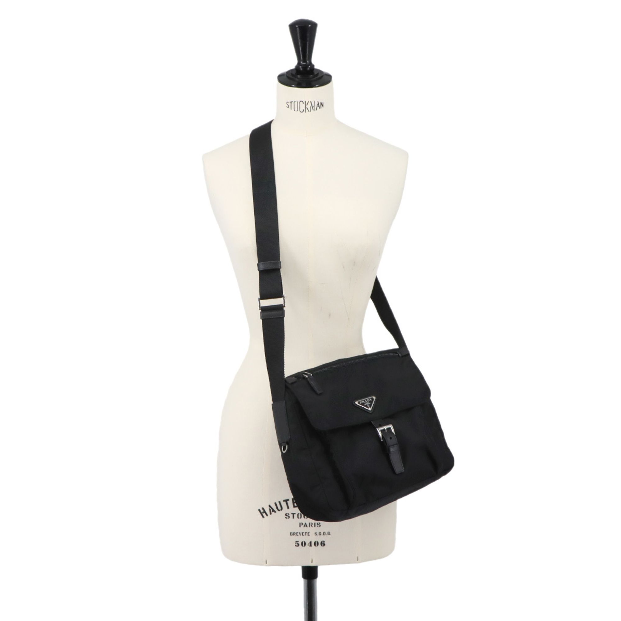 Nylon Saffiano Triangle Leather Shoulder Bag (Pre-Owned) - Prada - Modalova