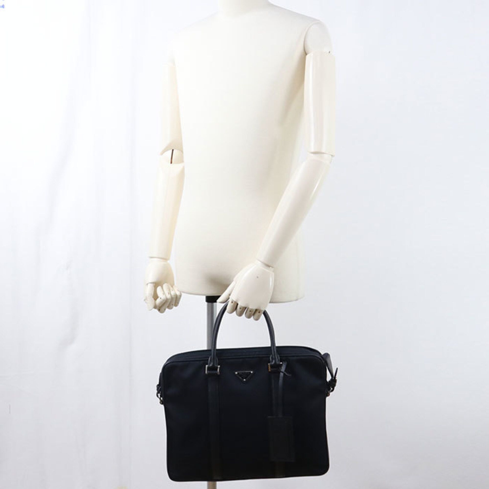Nylon Leather Briefcase (Pre-Owned) - Prada - Modalova
