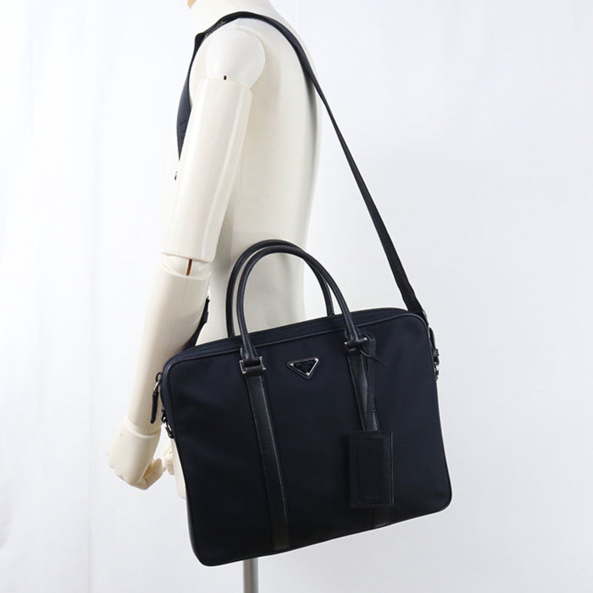 Nylon Leather Briefcase (Pre-Owned) - Prada - Modalova