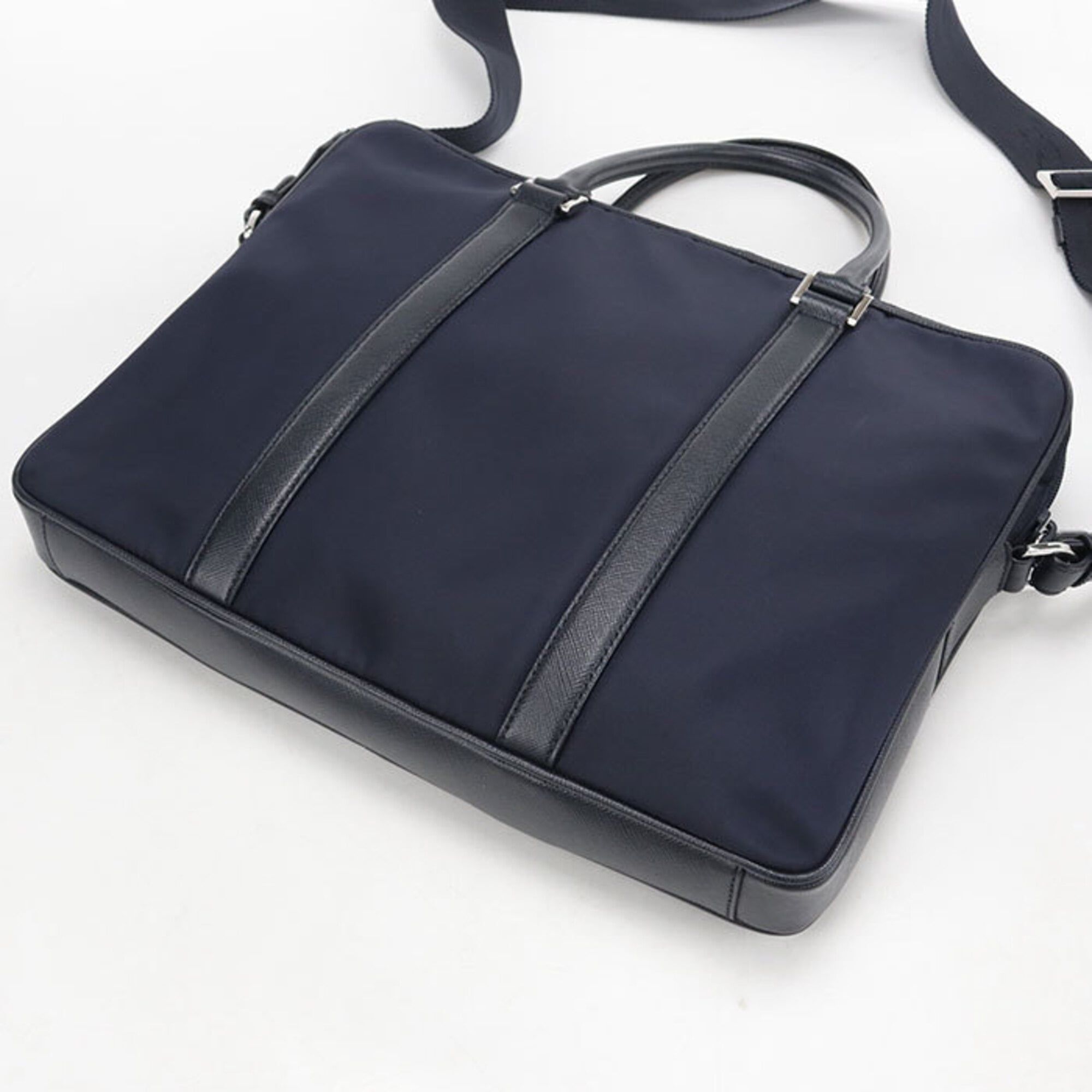 Nylon Leather Briefcase (Pre-Owned) - Prada - Modalova