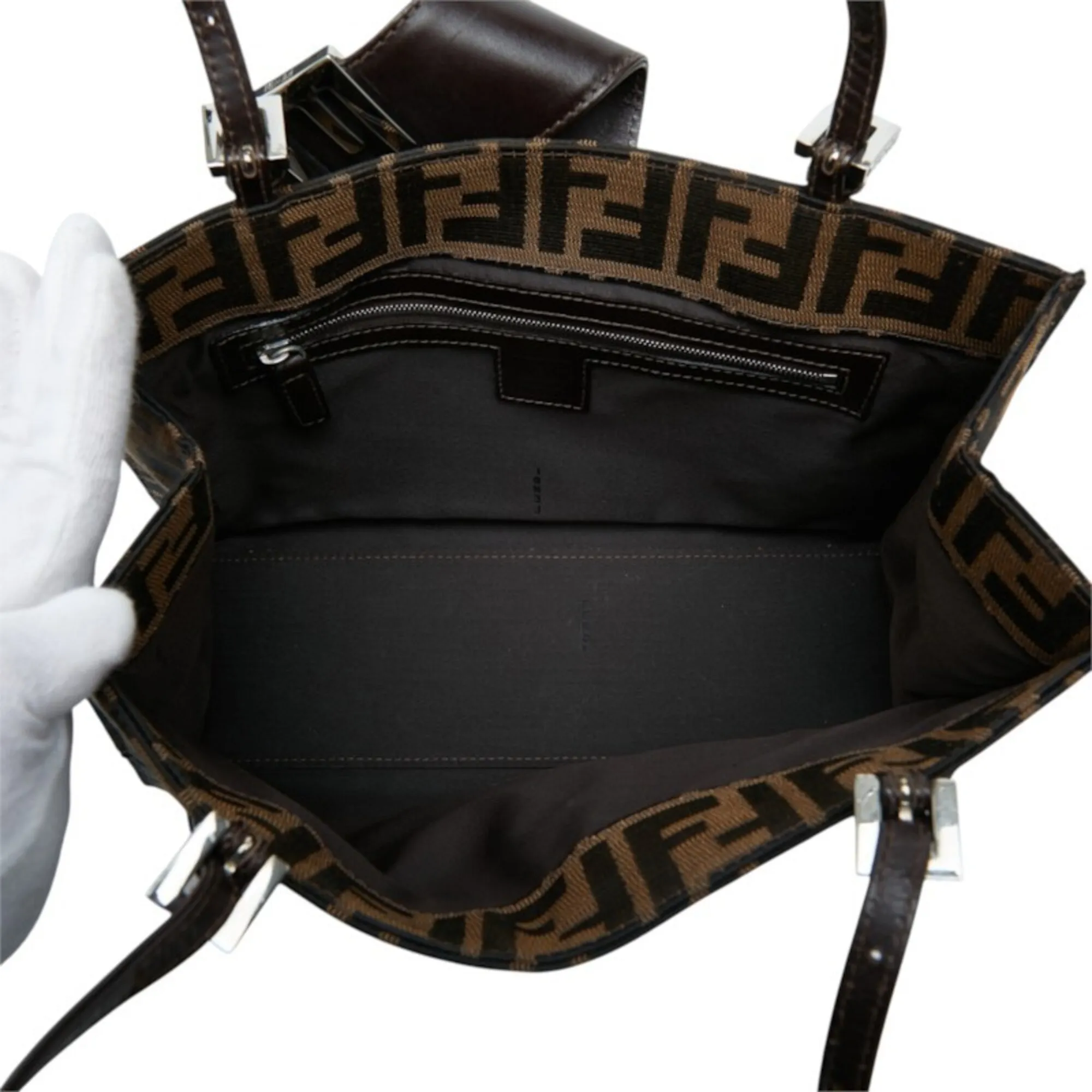 Canvas Leather Handbag (Pre-Owned) - Fendi - Modalova