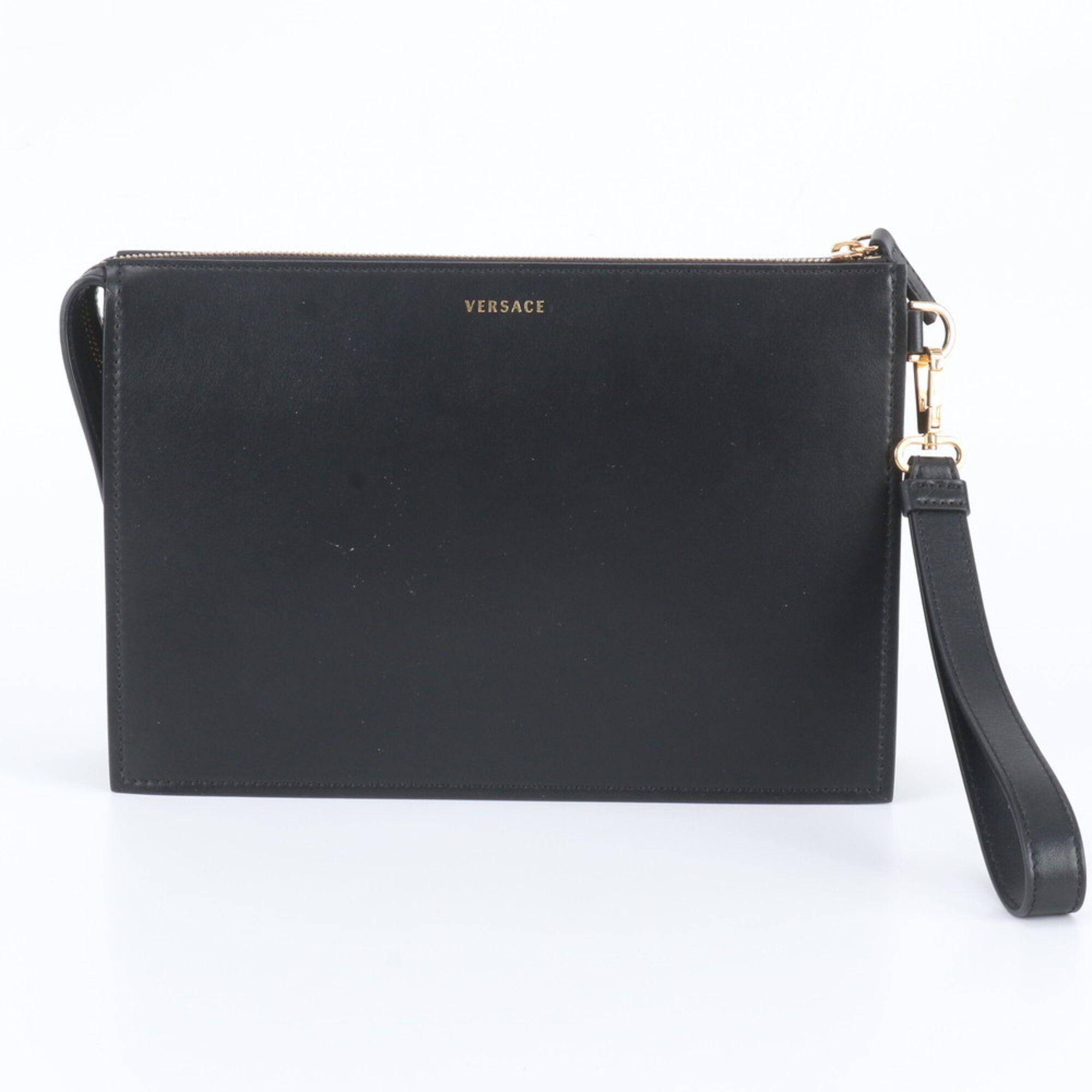 Leather Clutch Bag Pouch (Pre-Owned) - Versace - Modalova