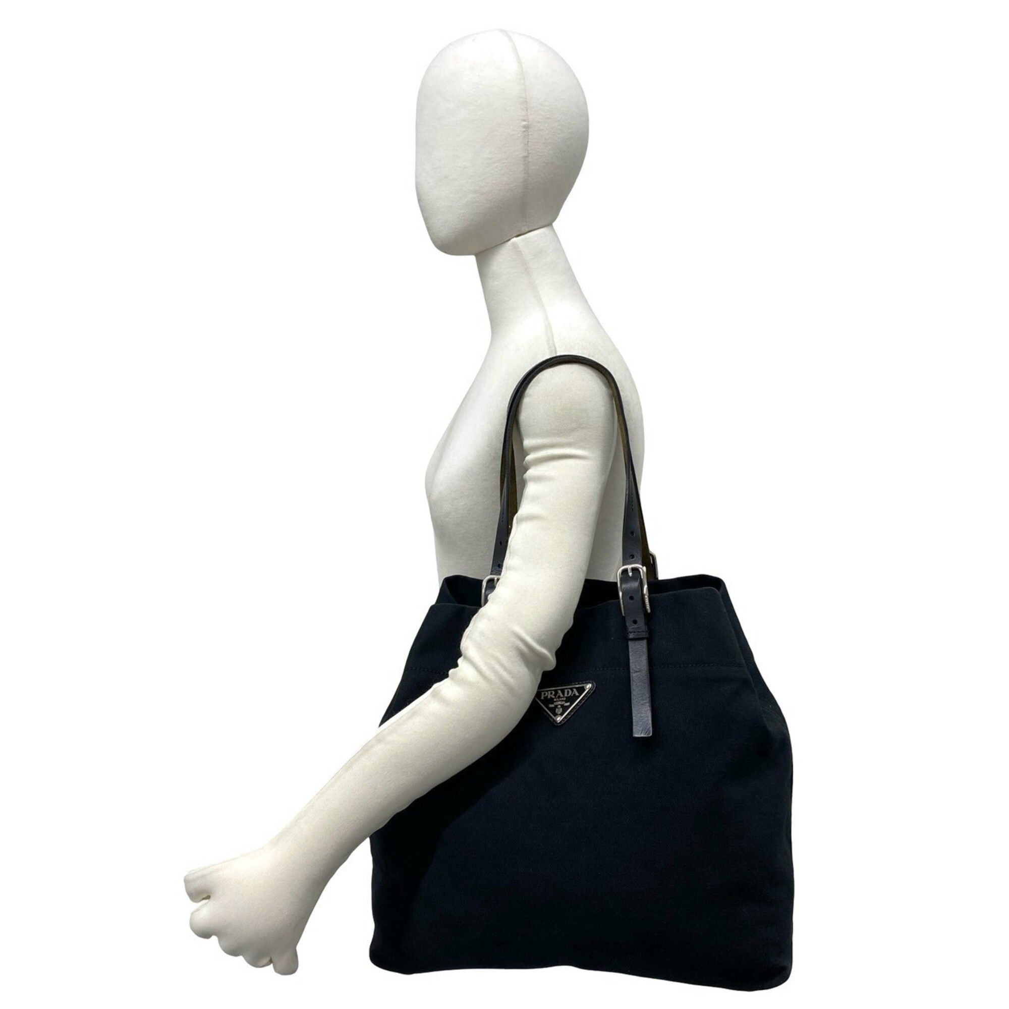 Canvas Leather Handbag Shoulder Bag Tote Bag (Pre-Owned) - Prada - Modalova