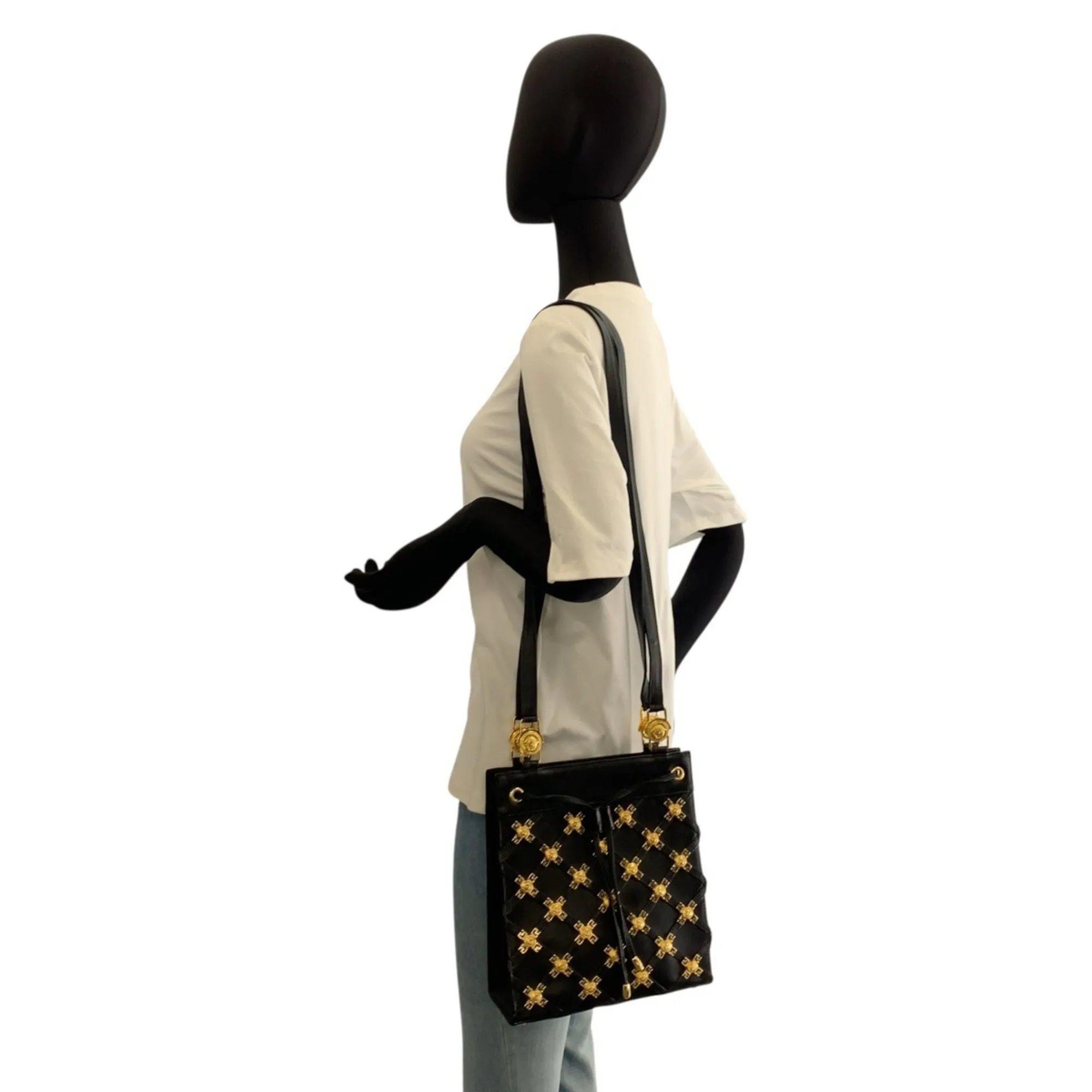 Leather Pochette Shoulder Bag (Pre-Owned) - Versace - Modalova