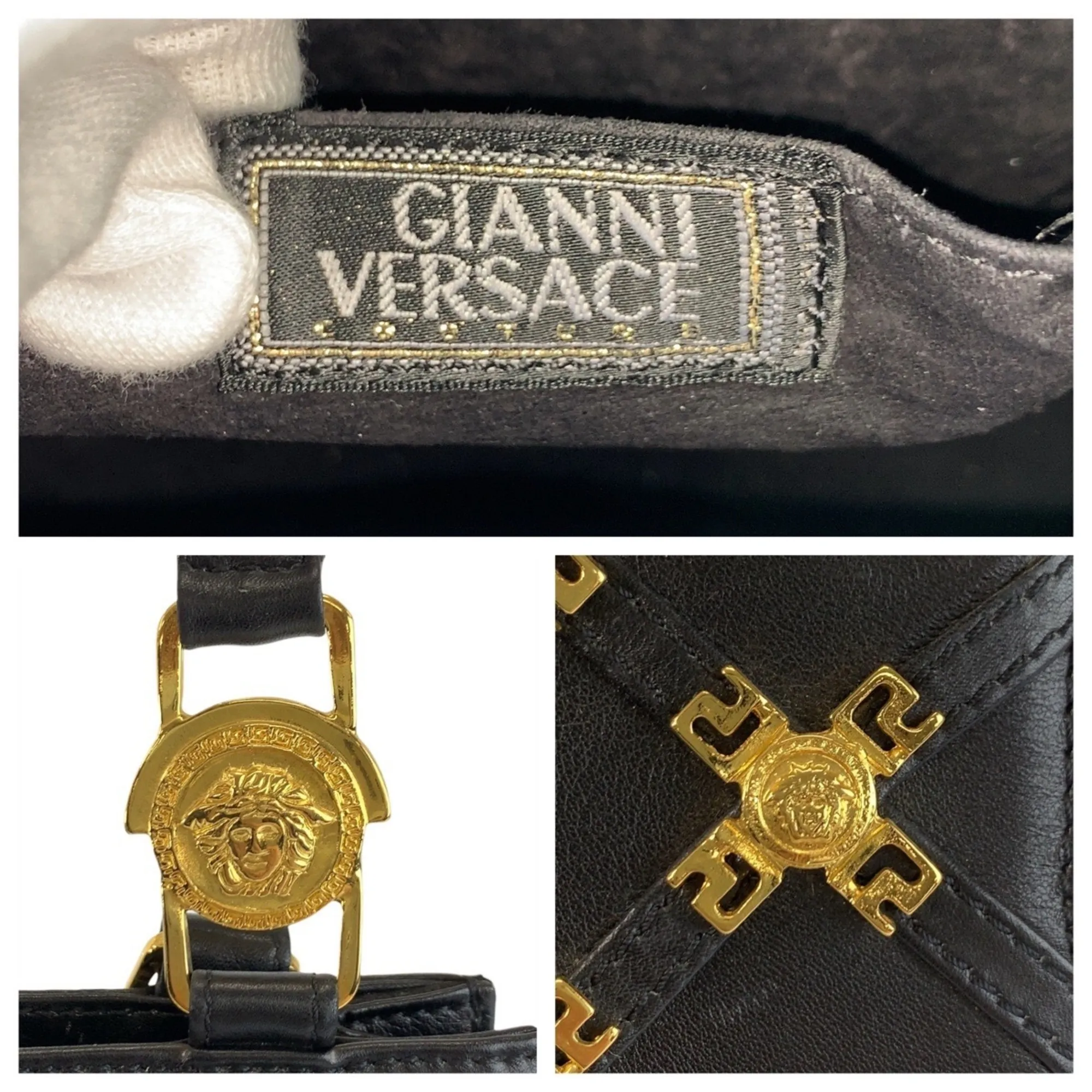 Leather Pochette Shoulder Bag (Pre-Owned) - Versace - Modalova