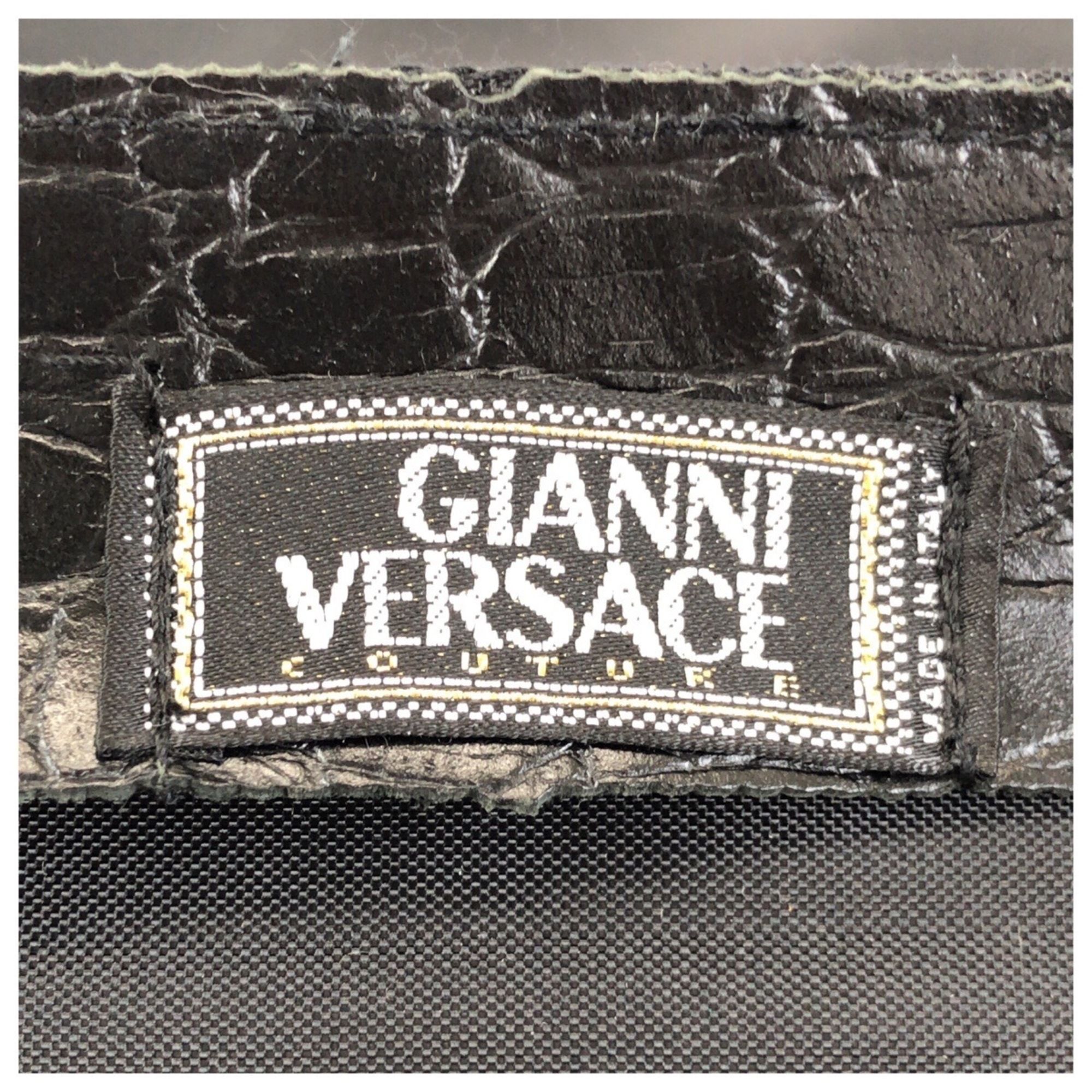 Nylon Leather Backpack (Pre-Owned) - Versace - Modalova