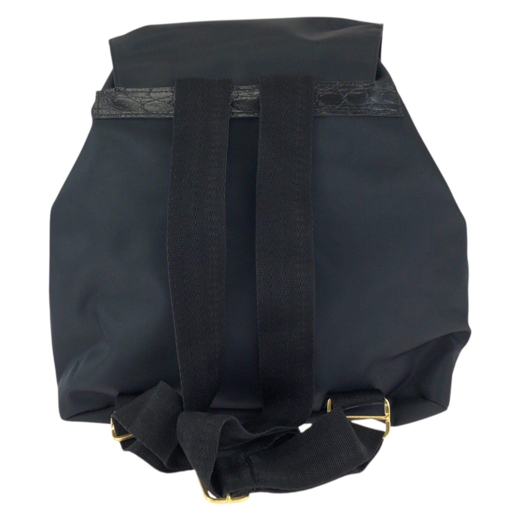 Nylon Leather Backpack (Pre-Owned) - Versace - Modalova
